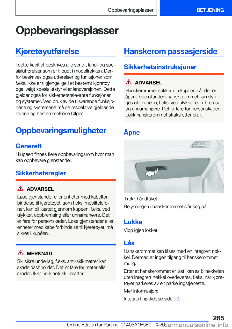 BMW X4 M 2021  InstruksjonsbØker (in Norwegian) �O�p�p�b�e�v�a�r�i�n�g�s�p�l�a�s�s�e�r�K�j�