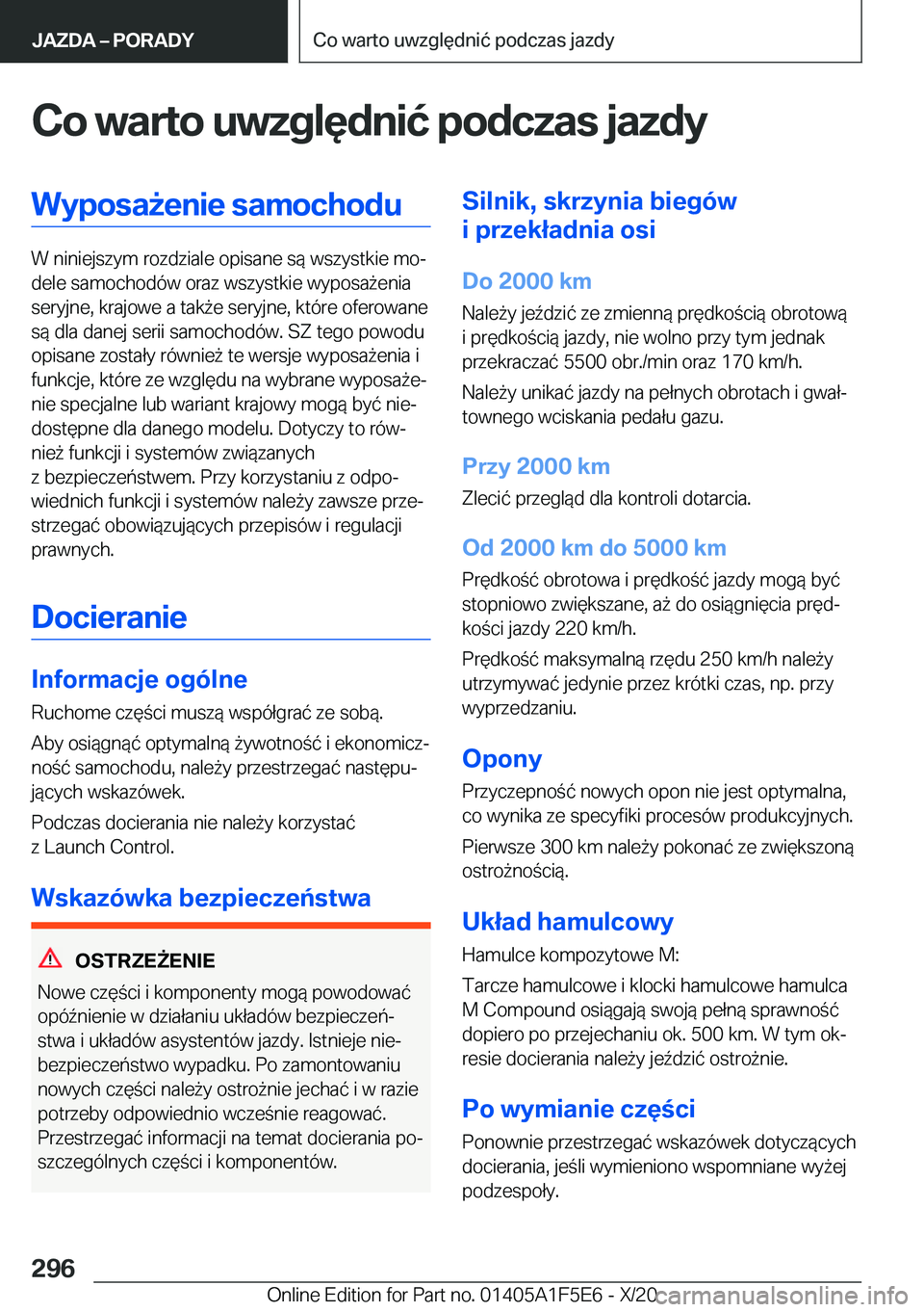 BMW X4 M 2021  Instrukcja obsługi (in Polish) �C�o��w�a�r�t�o��u�w�z�g�l�