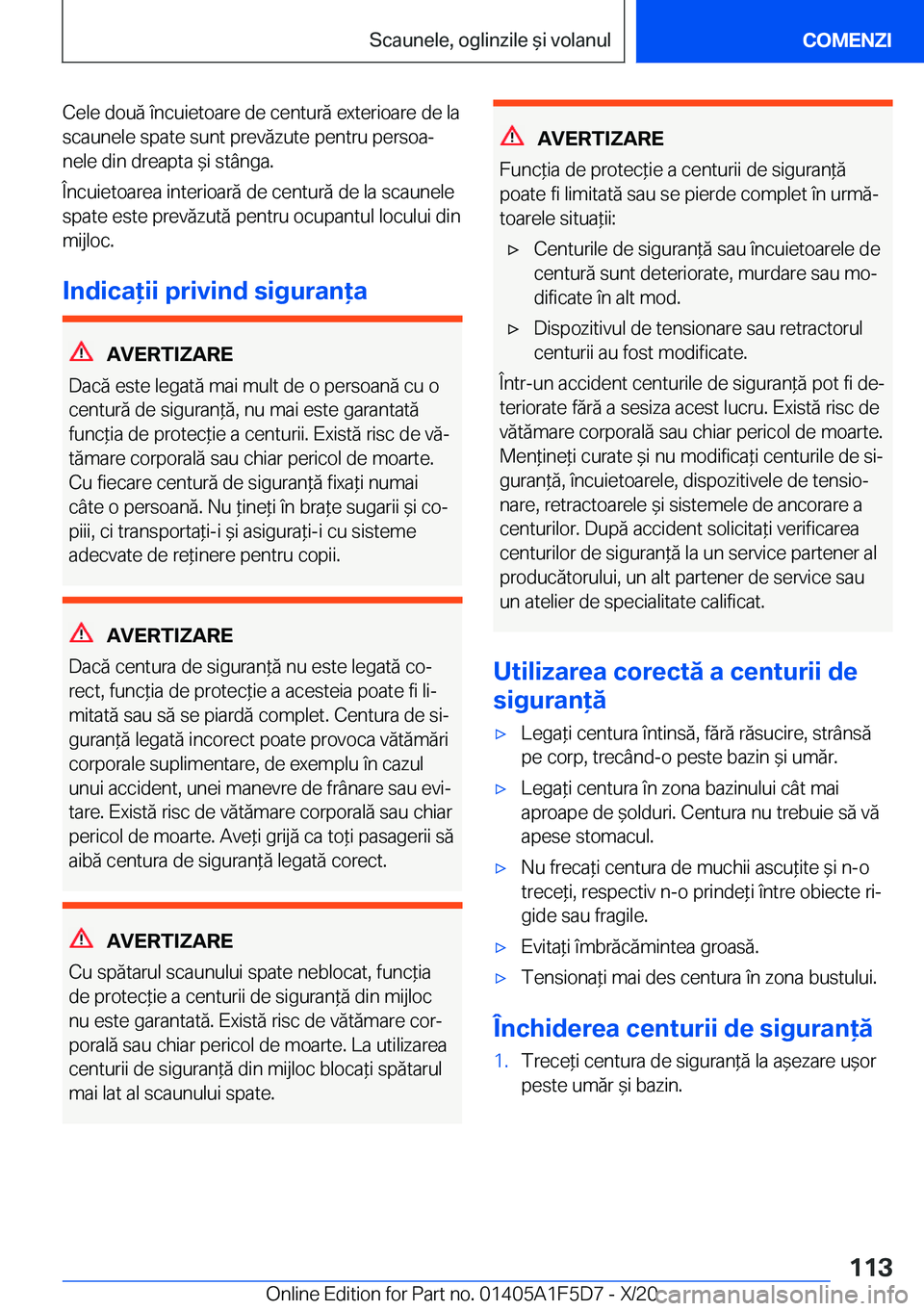 BMW X4 M 2021  Ghiduri De Utilizare (in Romanian) �C�e�l�e��d�o�u�ă��