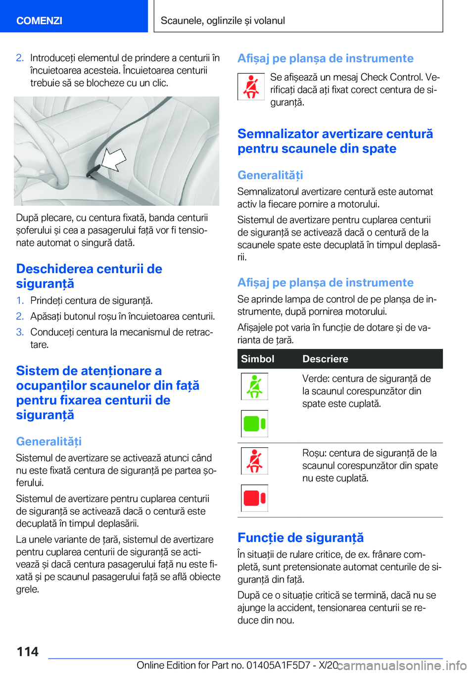 BMW X4 M 2021  Ghiduri De Utilizare (in Romanian) �2�.�I�n�t�r�o�d�u�c�e*�i��e�l�e�m�e�n�t�u�l��d�e��p�r�i�n�d�e�r�e��a��c�e�n�t�u�r�i�i��