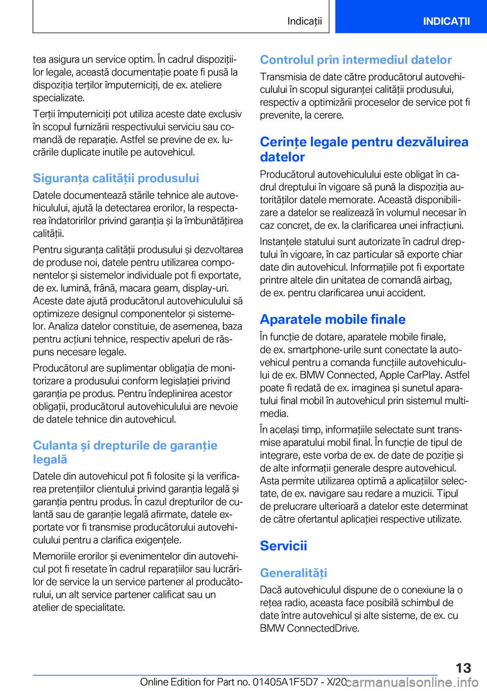 BMW X4 M 2021  Ghiduri De Utilizare (in Romanian) �t�e�a��a�s�i�g�u�r�a��u�n��s�e�r�v�i�c�e��o�p�t�i�m�.��