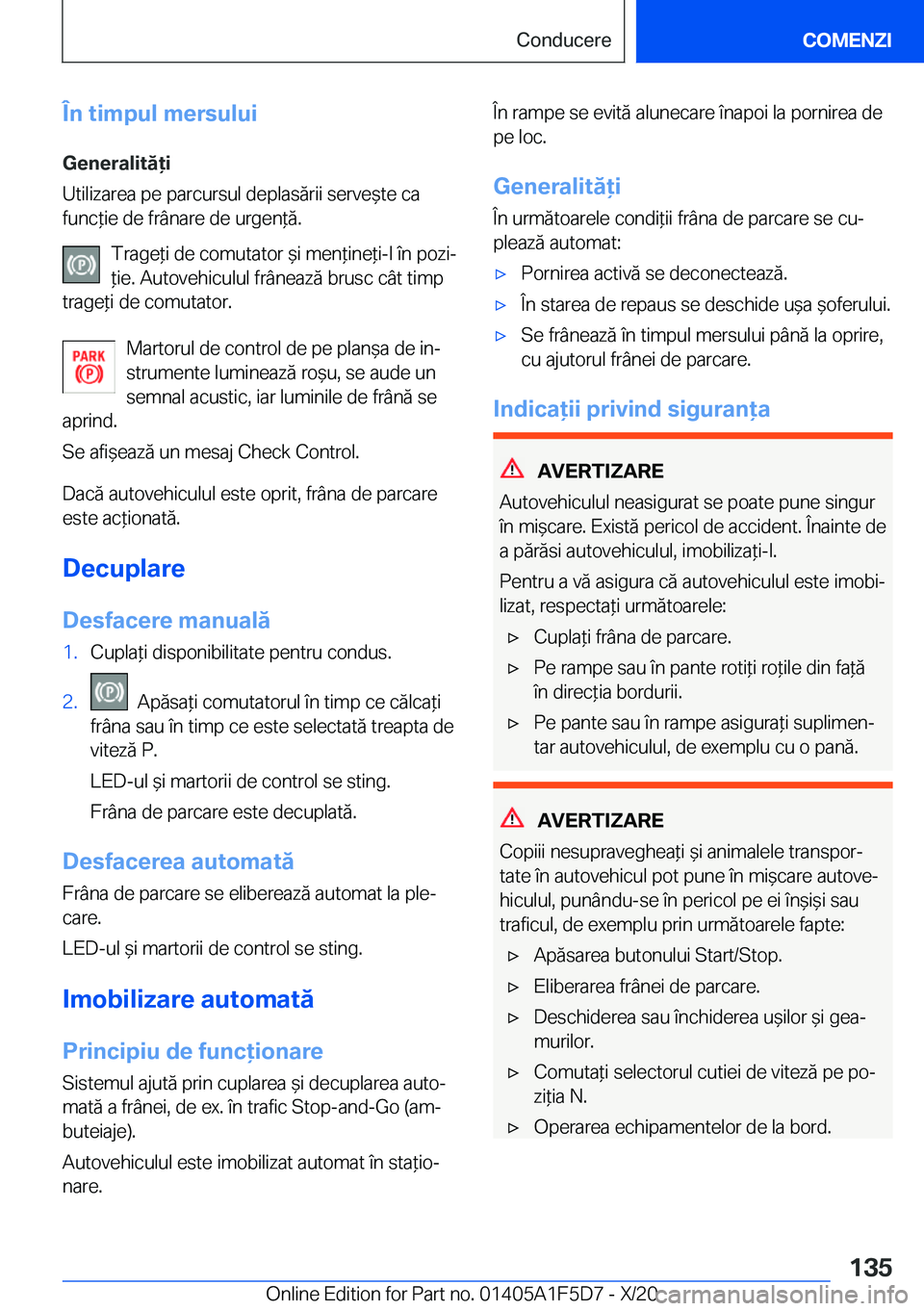 BMW X4 M 2021  Ghiduri De Utilizare (in Romanian) �