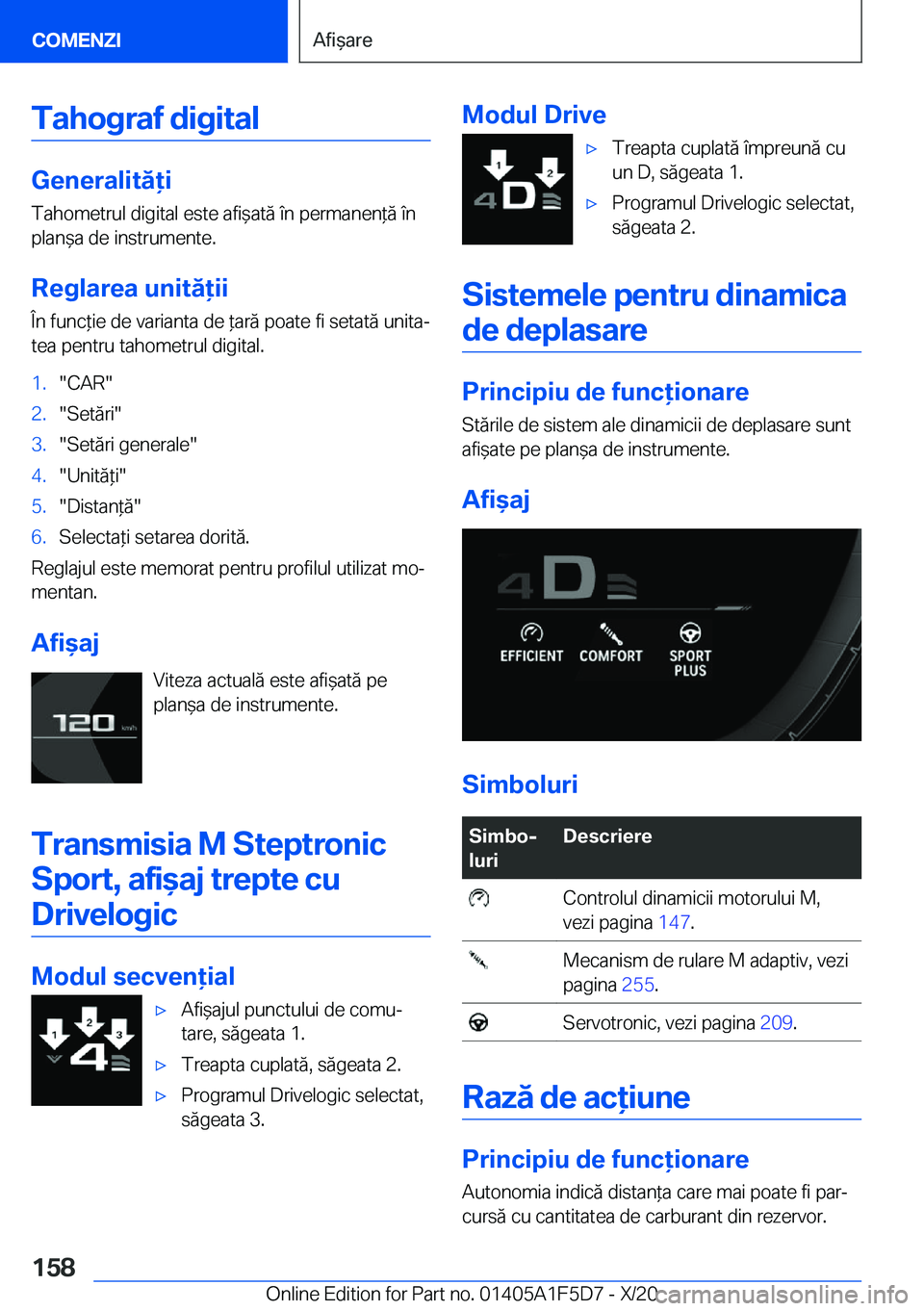 BMW X4 M 2021  Ghiduri De Utilizare (in Romanian) �T�a�h�o�g�r�a�f��d�i�g�i�t�a�l
�G�e�n�e�r�a�l�i�t�