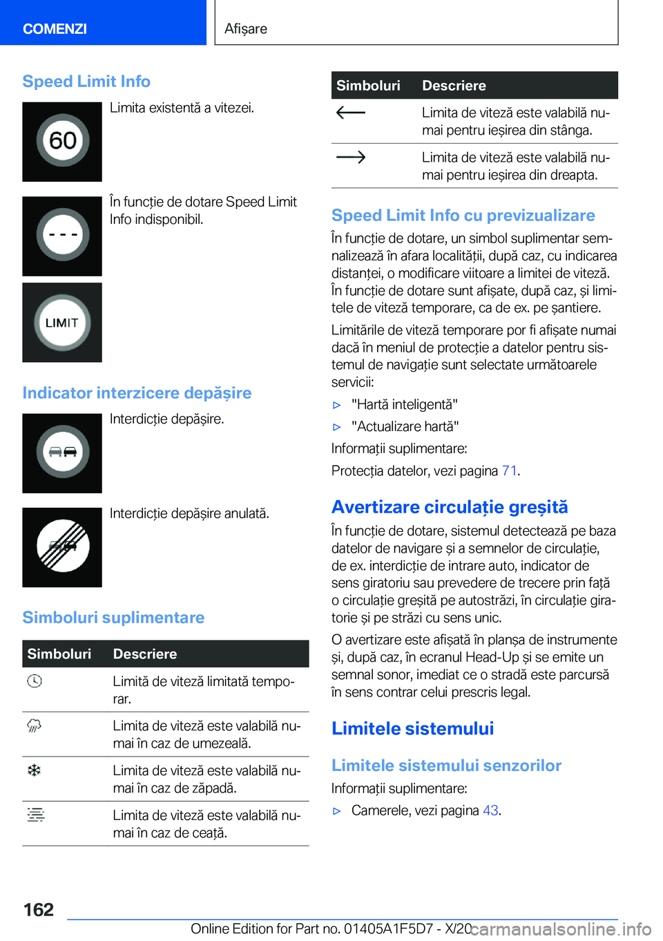 BMW X4 M 2021  Ghiduri De Utilizare (in Romanian) �S�p�e�e�d��L�i�m�i�t��I�n�f�o�L�i�m�i�t�a��e�x�i�s�t�e�n�t�ă��a��v�i�t�e�z�e�i�.
�