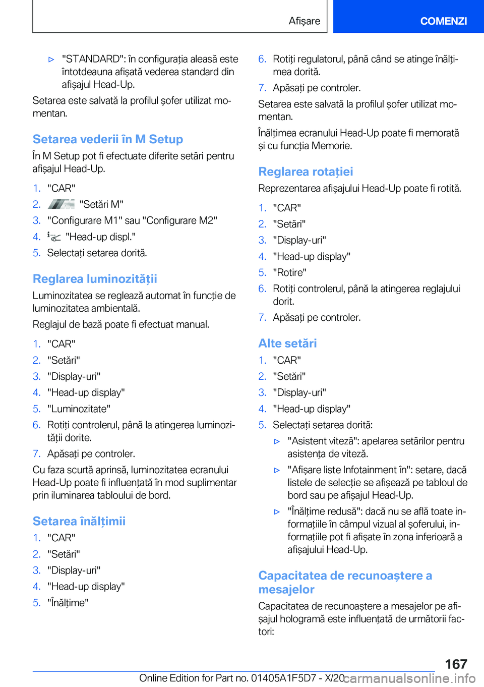 BMW X4 M 2021  Ghiduri De Utilizare (in Romanian) 'x��S�T�A�N�D�A�R�D��:��