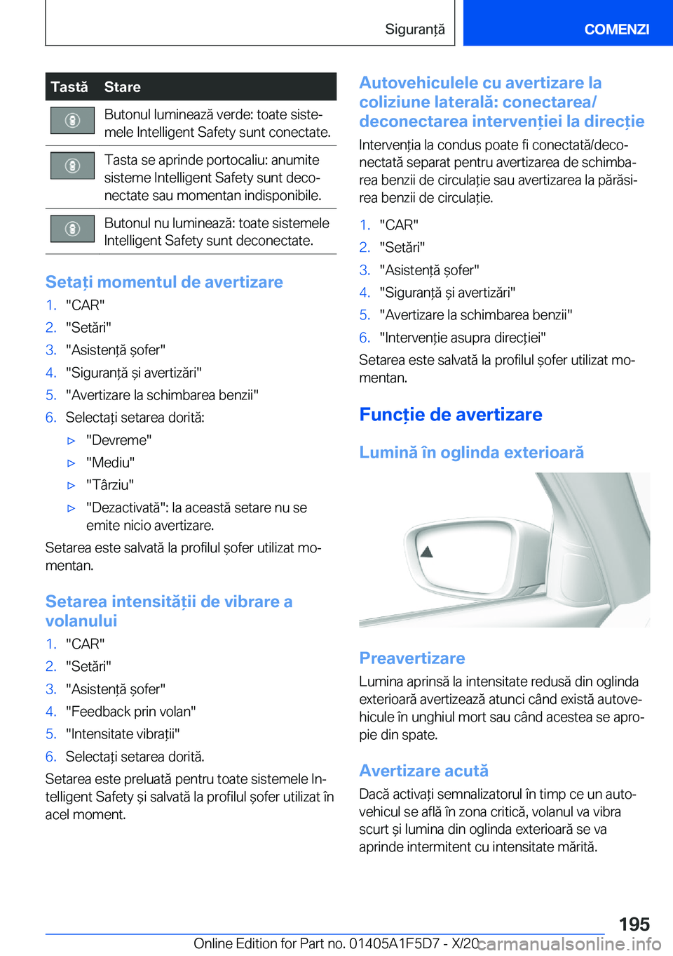 BMW X4 M 2021  Ghiduri De Utilizare (in Romanian) �T�a�s�t�