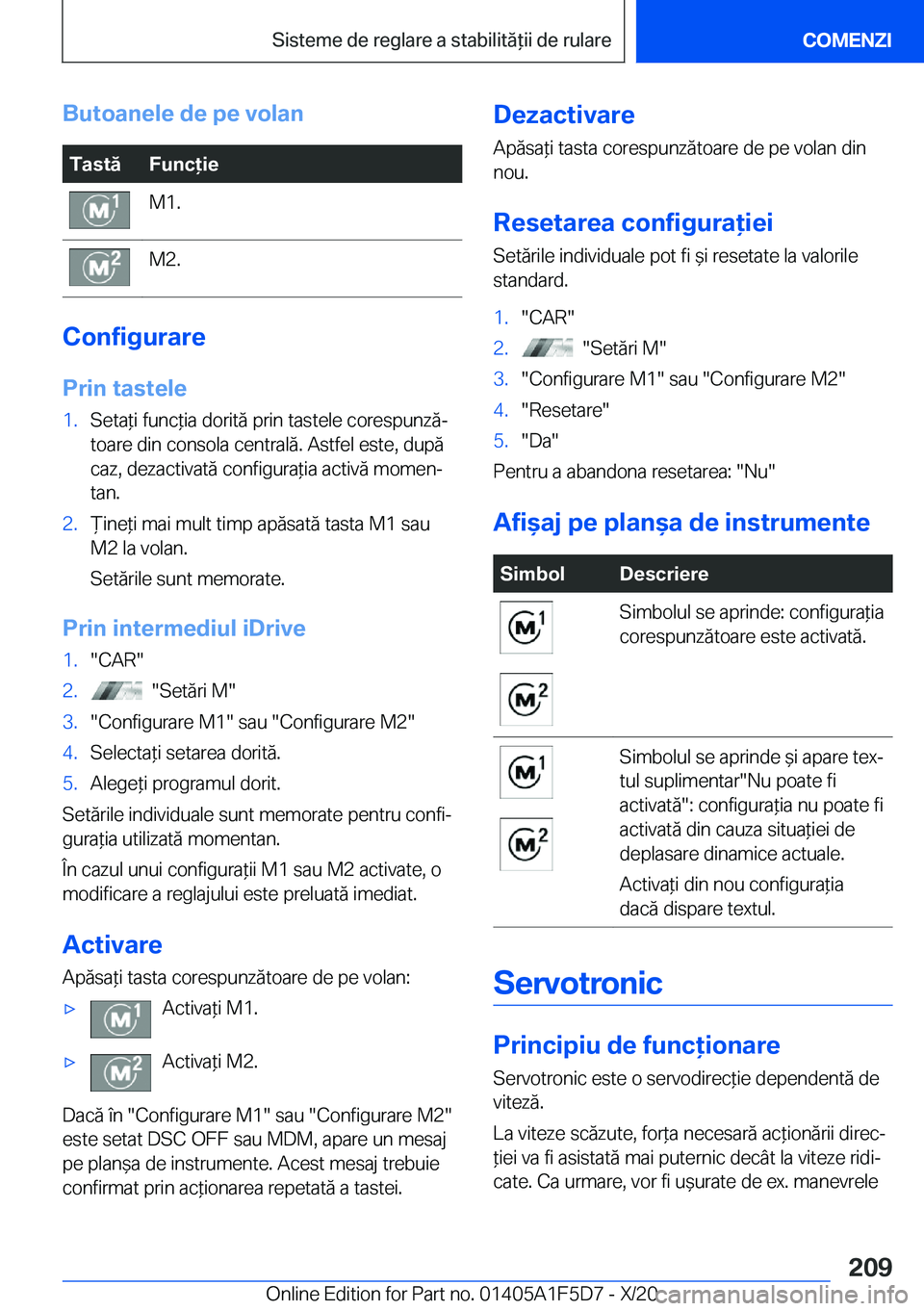 BMW X4 M 2021  Ghiduri De Utilizare (in Romanian) �B�u�t�o�a�n�e�l�e��d�e��p�e��v�o�l�a�n�T�a�s�t�