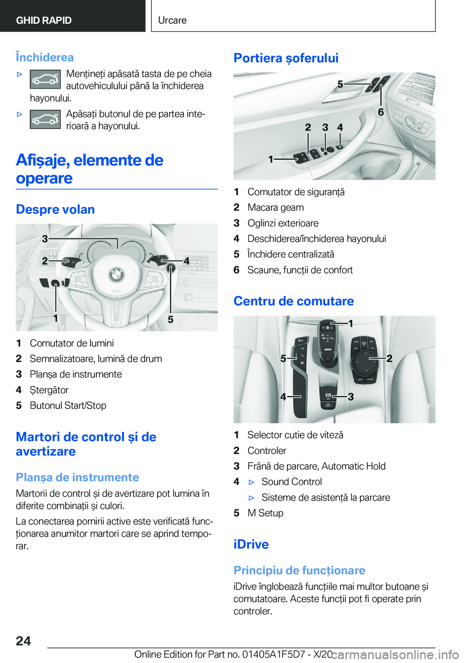 BMW X4 M 2021  Ghiduri De Utilizare (in Romanian) �