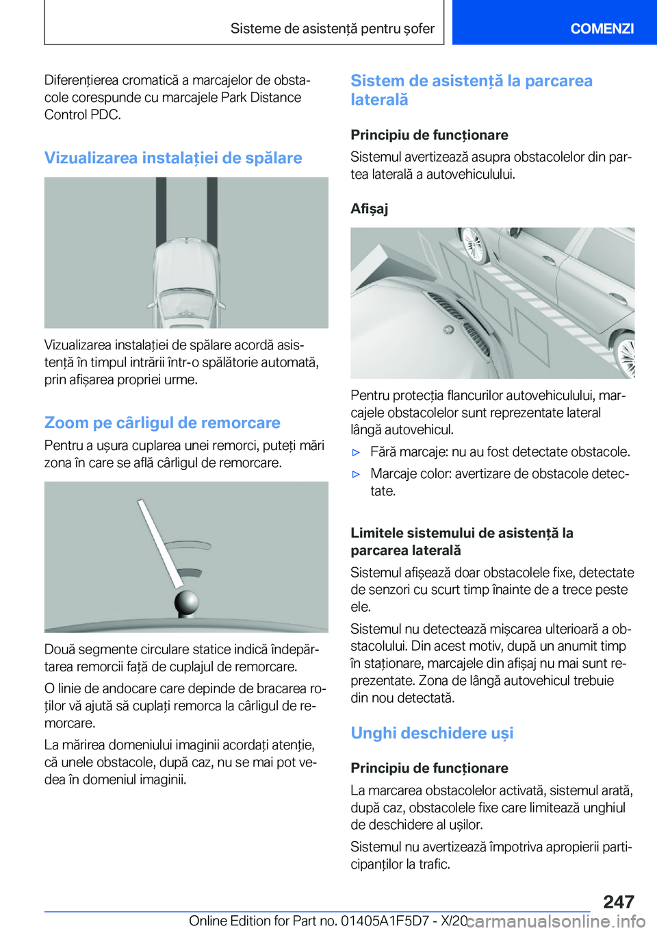 BMW X4 M 2021  Ghiduri De Utilizare (in Romanian) �D�i�f�e�r�e�n*�i�e�r�e�a��c�r�o�m�a�t�i�c�ă��a��m�a�r�c�a�j�e�l�o�r��d�e��o�b�s�t�aj
�c�o�l�e��c�o�r�e�s�p�u�n�d�e��c�u��m�a�r�c�a�j�e�l�e��P�a�r�k��D�i�s�t�a�n�c�e �C�o�n�t�r�o�l��P�D�