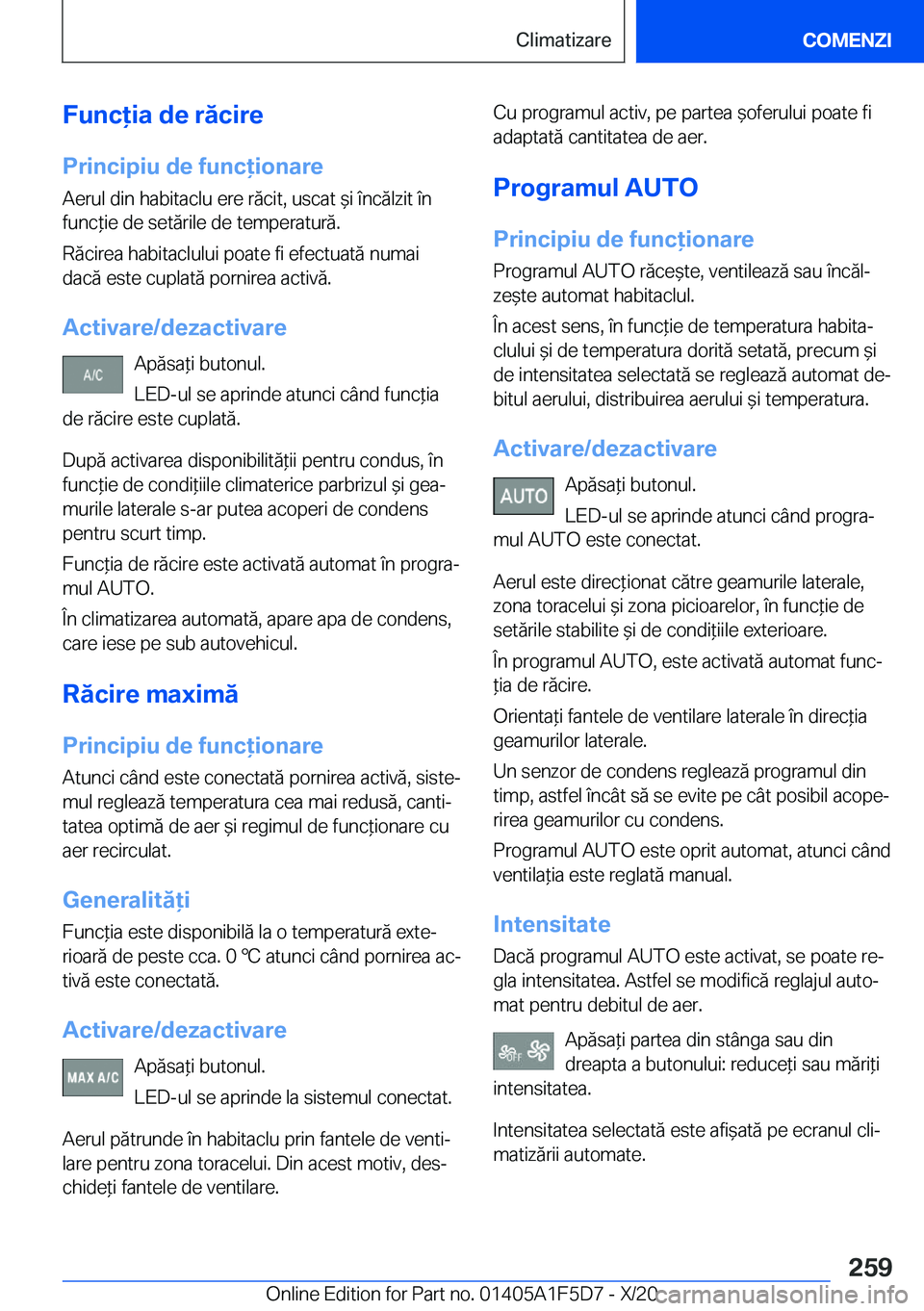 BMW X4 M 2021  Ghiduri De Utilizare (in Romanian) �F�u�n�c�i�a��d�e��r�