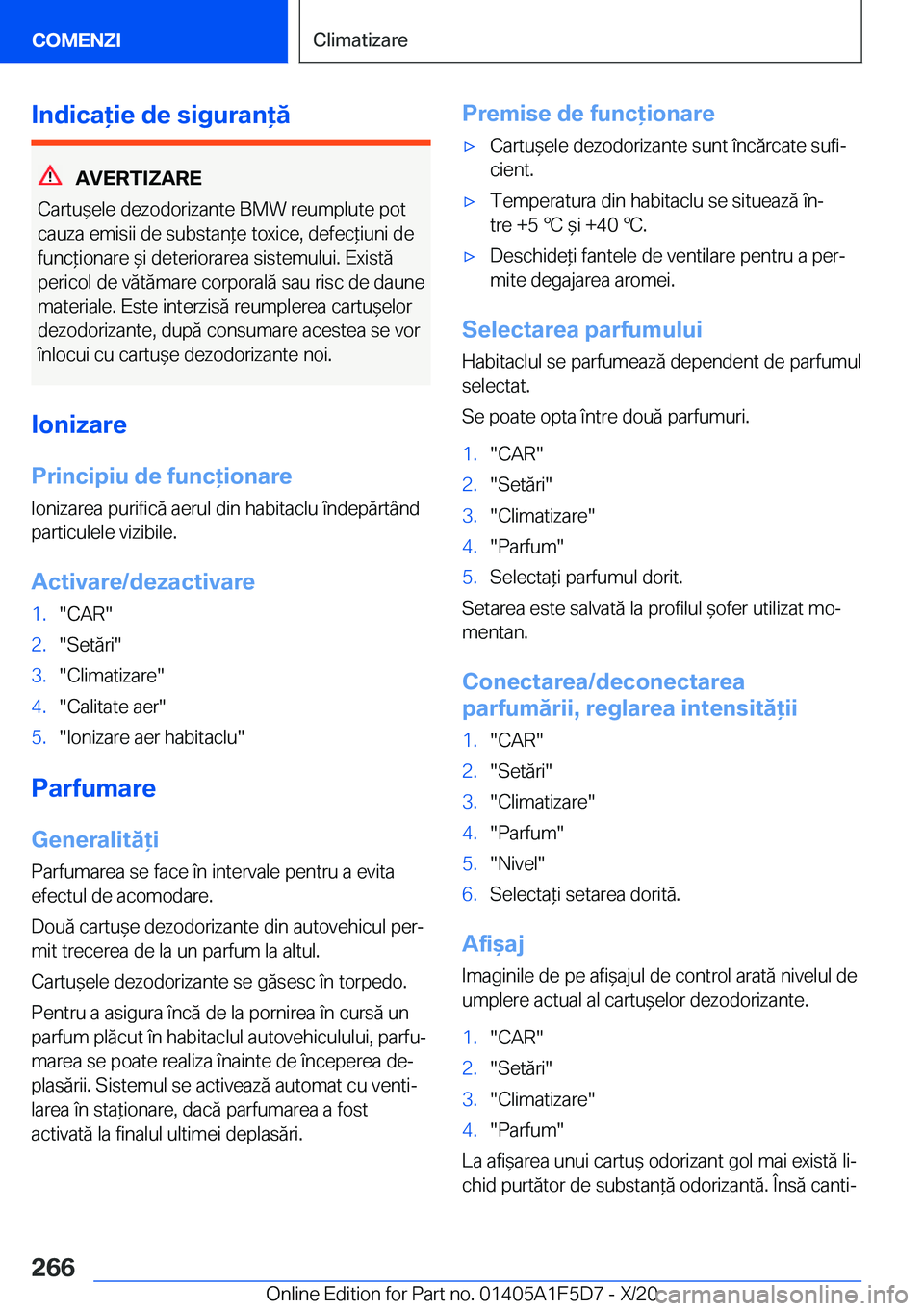 BMW X4 M 2021  Ghiduri De Utilizare (in Romanian) �I�n�d�i�c�a�i�e��d�e��s�i�g�u�r�a�n�