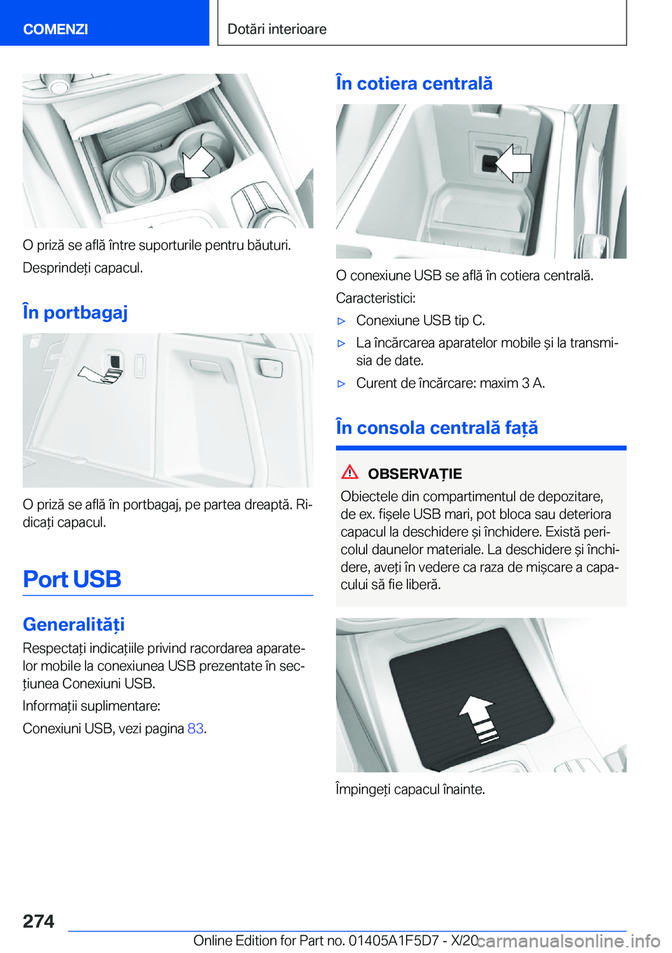 BMW X4 M 2021  Ghiduri De Utilizare (in Romanian) �O��p�r�i�z�ă��s�e��a�f�l�ă��