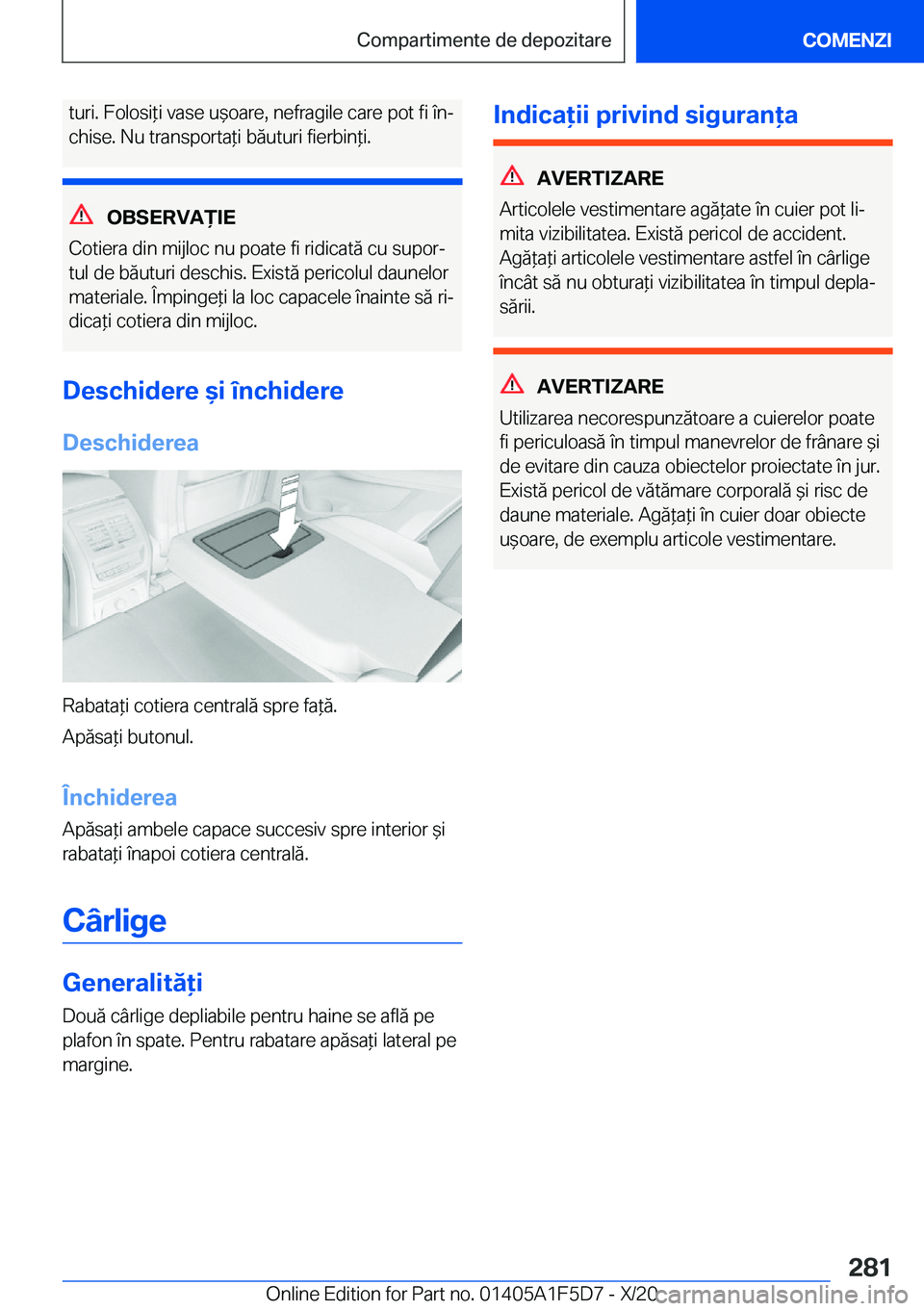 BMW X4 M 2021  Ghiduri De Utilizare (in Romanian) �t�u�r�i�.��F�o�l�o�s�i*�i��v�a�s�e��u&�o�a�r�e�,��n�e�f�r�a�g�i�l�e��c�a�r�e��p�o�t��f�i��