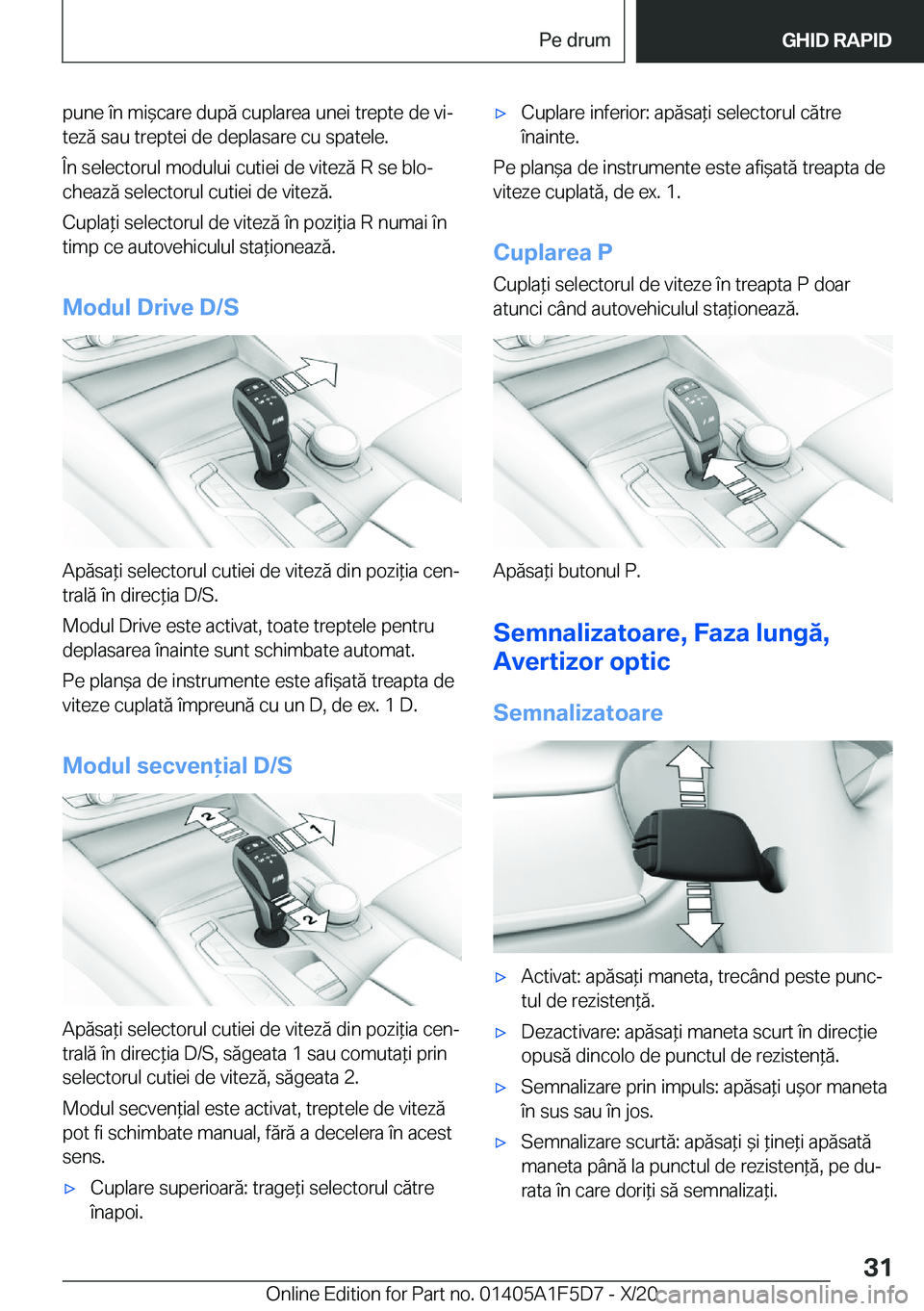 BMW X4 M 2021  Ghiduri De Utilizare (in Romanian) �p�u�n�e��