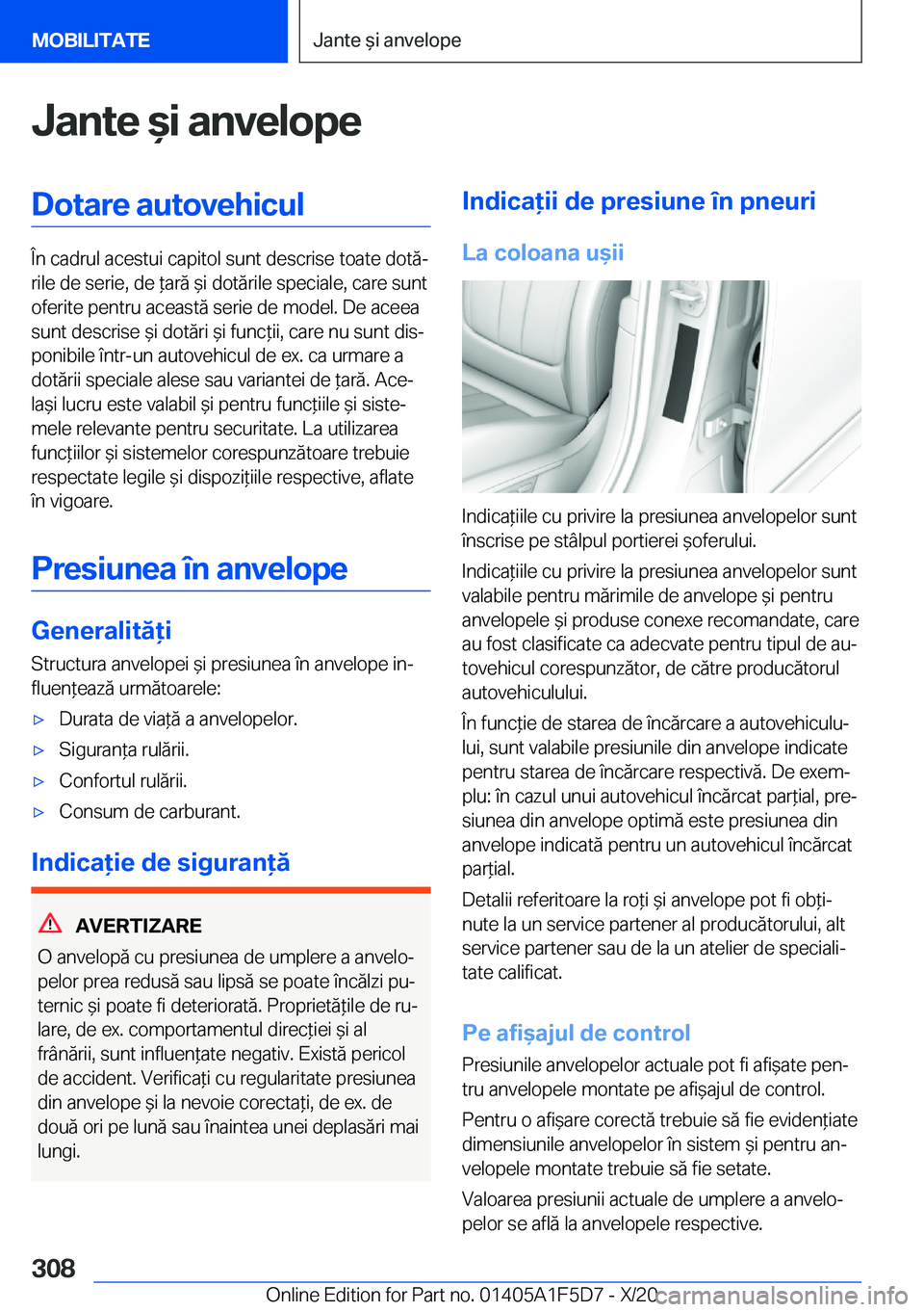 BMW X4 M 2021  Ghiduri De Utilizare (in Romanian) �J�a�n�t�e�&�i��a�n�v�e�l�o�p�e�D�o�t�a�r�e��a�u�t�o�v�e�h�i�c�u�l
�