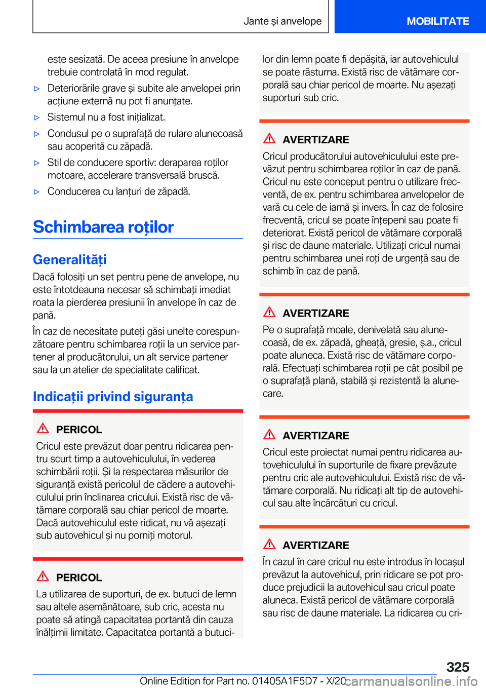 BMW X4 M 2021  Ghiduri De Utilizare (in Romanian) �e�s�t�e��s�e�s�i�z�a�t�ă�.��D�e��a�c�e�e�a��p�r�e�s�i�u�n�e��