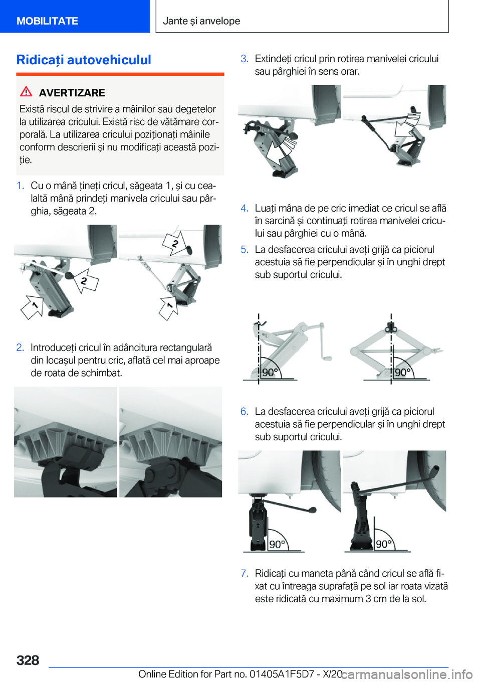 BMW X4 M 2021  Ghiduri De Utilizare (in Romanian) �R�i�d�i�c�a�i��a�u�t�o�v�e�h�i�c�u�l�u�l
�A�V�E�R�T�I�Z�A�R�E
�E�x�i�s�t�ă��r�i�s�c�u�l��d�e��s�t�r�i�v�i�r�e��a��m�