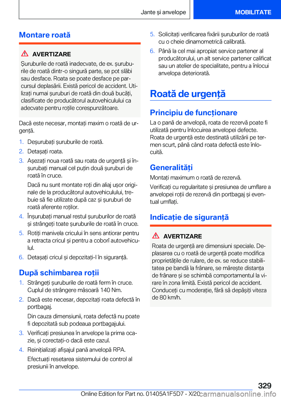 BMW X4 M 2021  Ghiduri De Utilizare (in Romanian) �M�o�n�t�a�r�e��r�o�a�t�