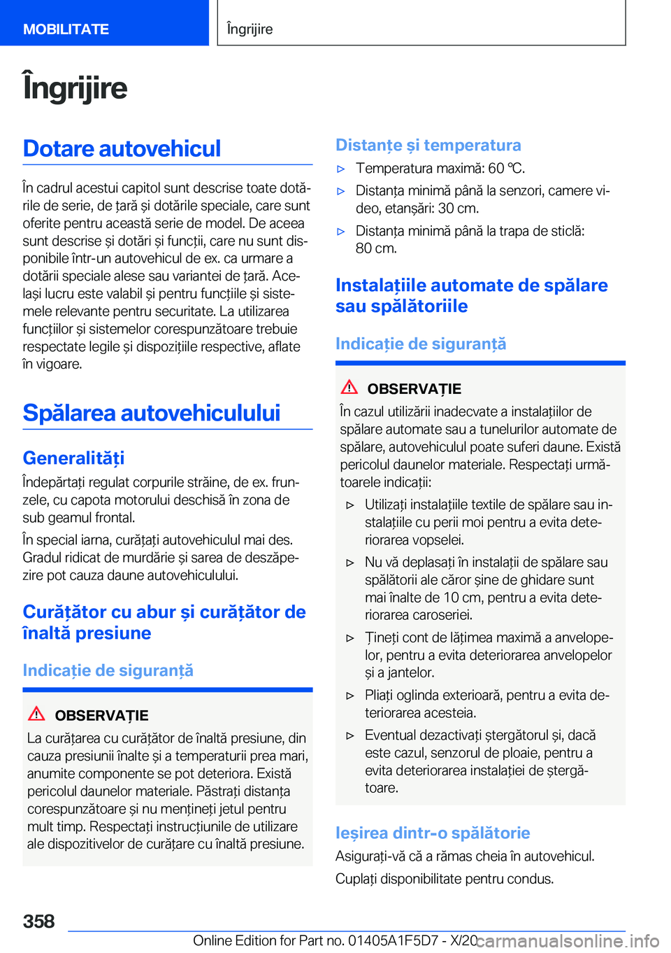 BMW X4 M 2021  Ghiduri De Utilizare (in Romanian) �
