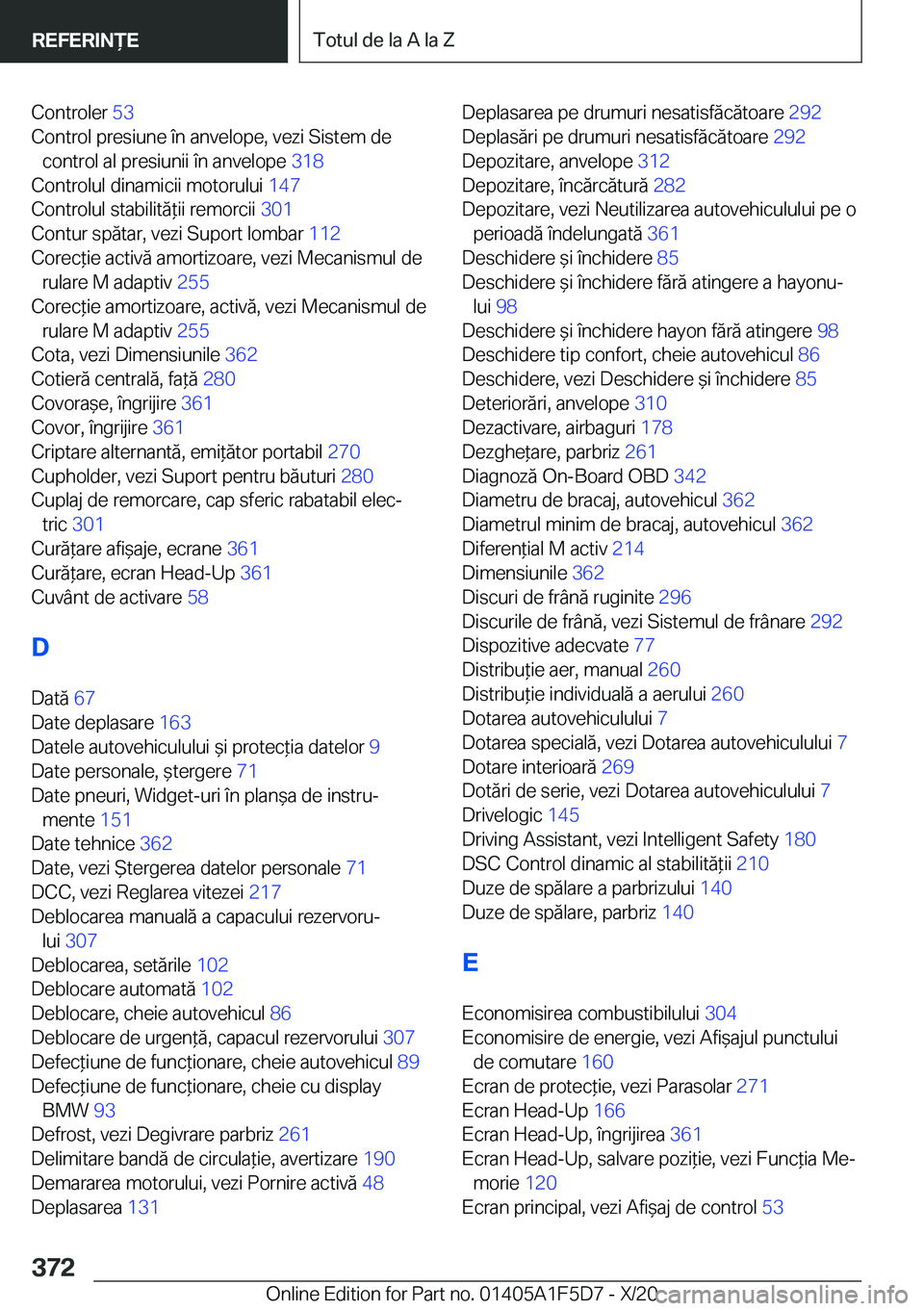 BMW X4 M 2021  Ghiduri De Utilizare (in Romanian) �C�o�n�t�r�o�l�e�r��5�3�
�C�o�n�t�r�o�l��p�r�e�s�i�u�n�e��
