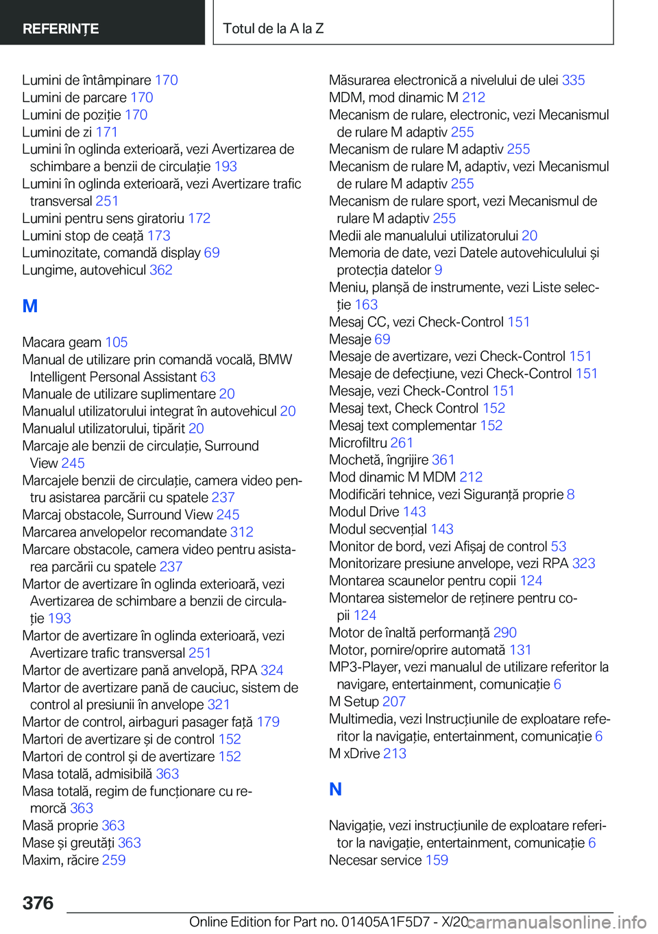 BMW X4 M 2021  Ghiduri De Utilizare (in Romanian) �L�u�m�i�n�i��d�e��