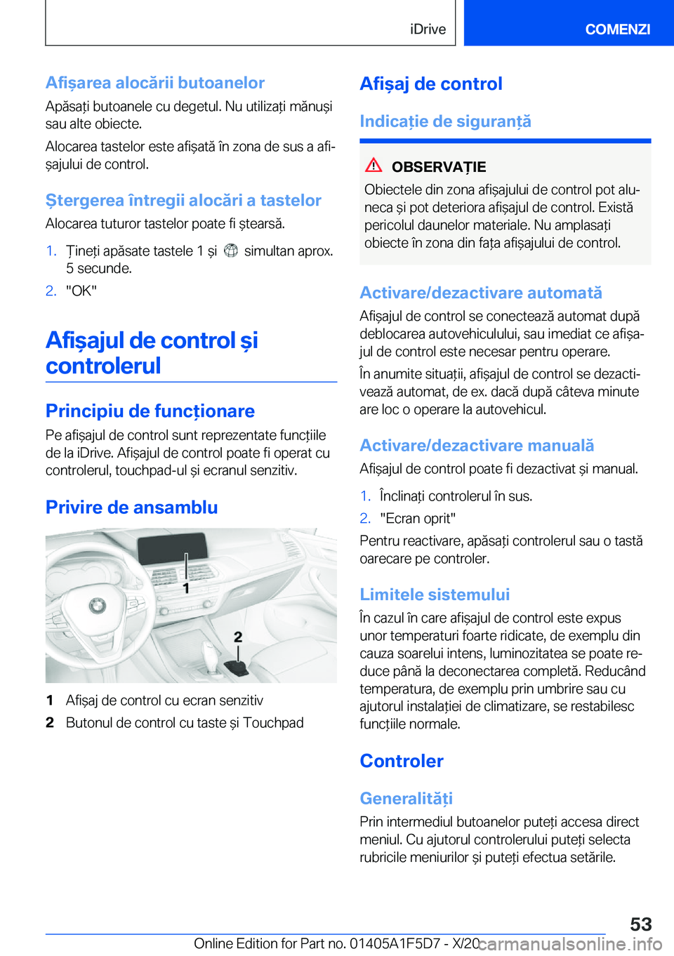 BMW X4 M 2021  Ghiduri De Utilizare (in Romanian) �A�f�i&�a�r�e�a��a�l�o�c�