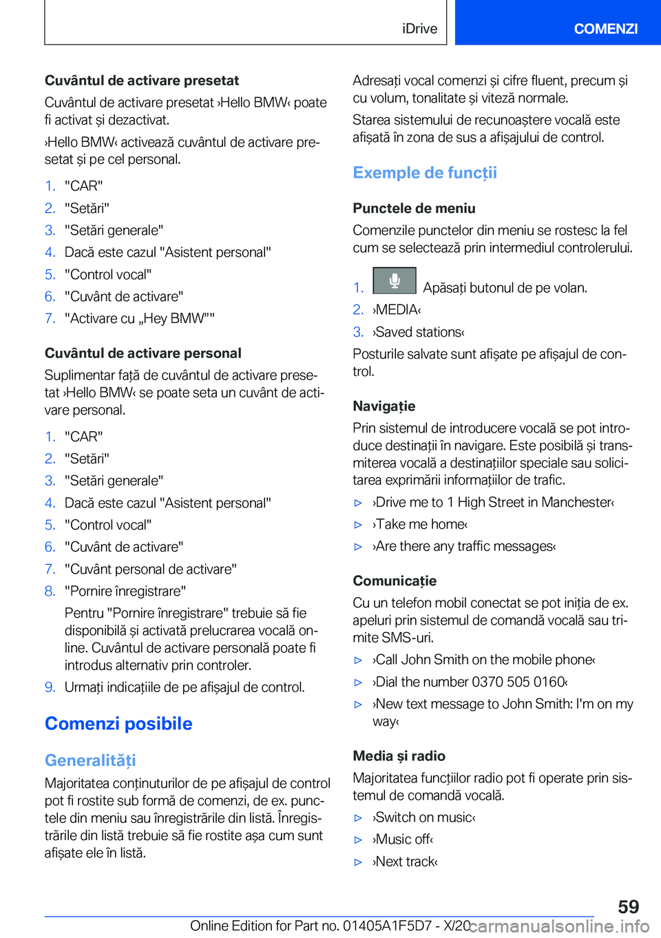 BMW X4 M 2021  Ghiduri De Utilizare (in Romanian) �C�u�v�