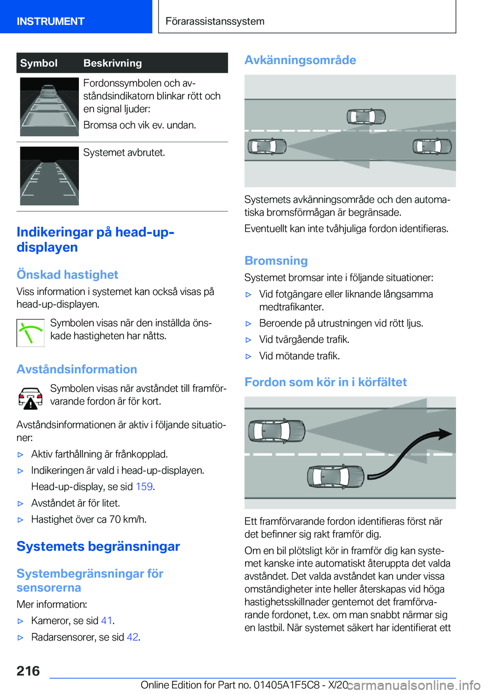 BMW X4 M 2021  InstruktionsbÖcker (in Swedish) �S�y�m�b�o�l�B�e�s�k�r�i�v�n�i�n�g�F�o�r�d�o�n�s�s�y�m�b�o�l�e�n��o�c�h��a�vj
�s�t�å�n�d�s�i�n�d�i�k�a�t�o�r�n��b�l�i�n�k�a�r��r�