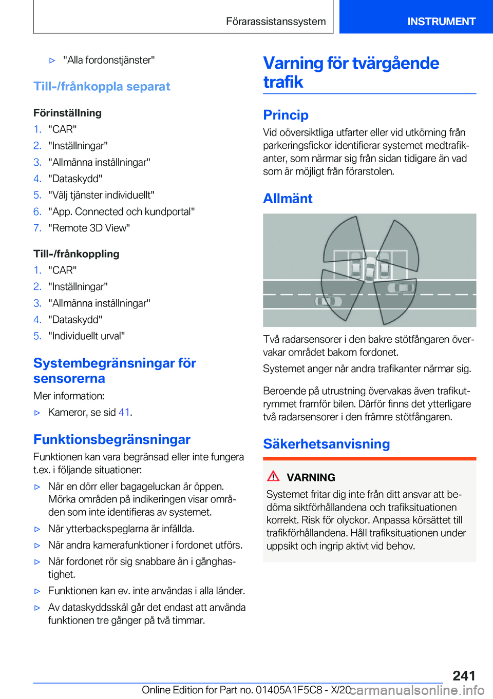BMW X4 M 2021  InstruktionsbÖcker (in Swedish) 'x��A�l�l�a��f�o�r�d�o�n�s�t�j�ä�n�s�t�e�r�
�T�i�l�l�-�/�f�r�å�n�k�o�p�p�l�a��s�e�p�a�r�a�t�F�