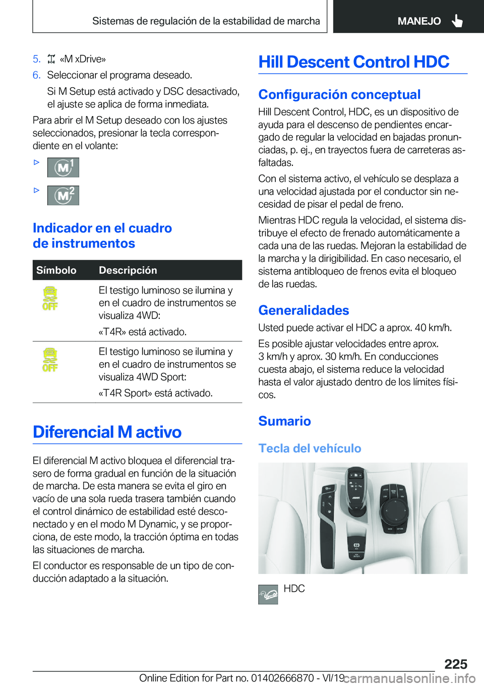 BMW X4 M 2020  Manuales de Empleo (in Spanish) �5�.���«�M��x�D�r�i�v�e�{�6�.�S�e�l�e�c�c�i�o�n�a�r��e�l��p�r�o�g�r�a�m�a��d�e�s�e�a�d�o�.
�S�i��M��S�e�t�u�p��e�s�t�