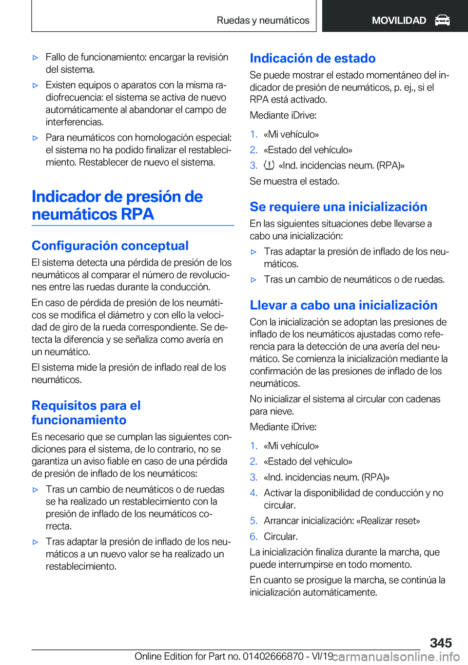 BMW X4 M 2020  Manuales de Empleo (in Spanish) x�F�a�l�l�o��d�e��f�u�n�c�i�o�n�a�m�i�e�n�t�o�:��e�n�c�a�r�g�a�r��l�a��r�e�v�i�s�i�