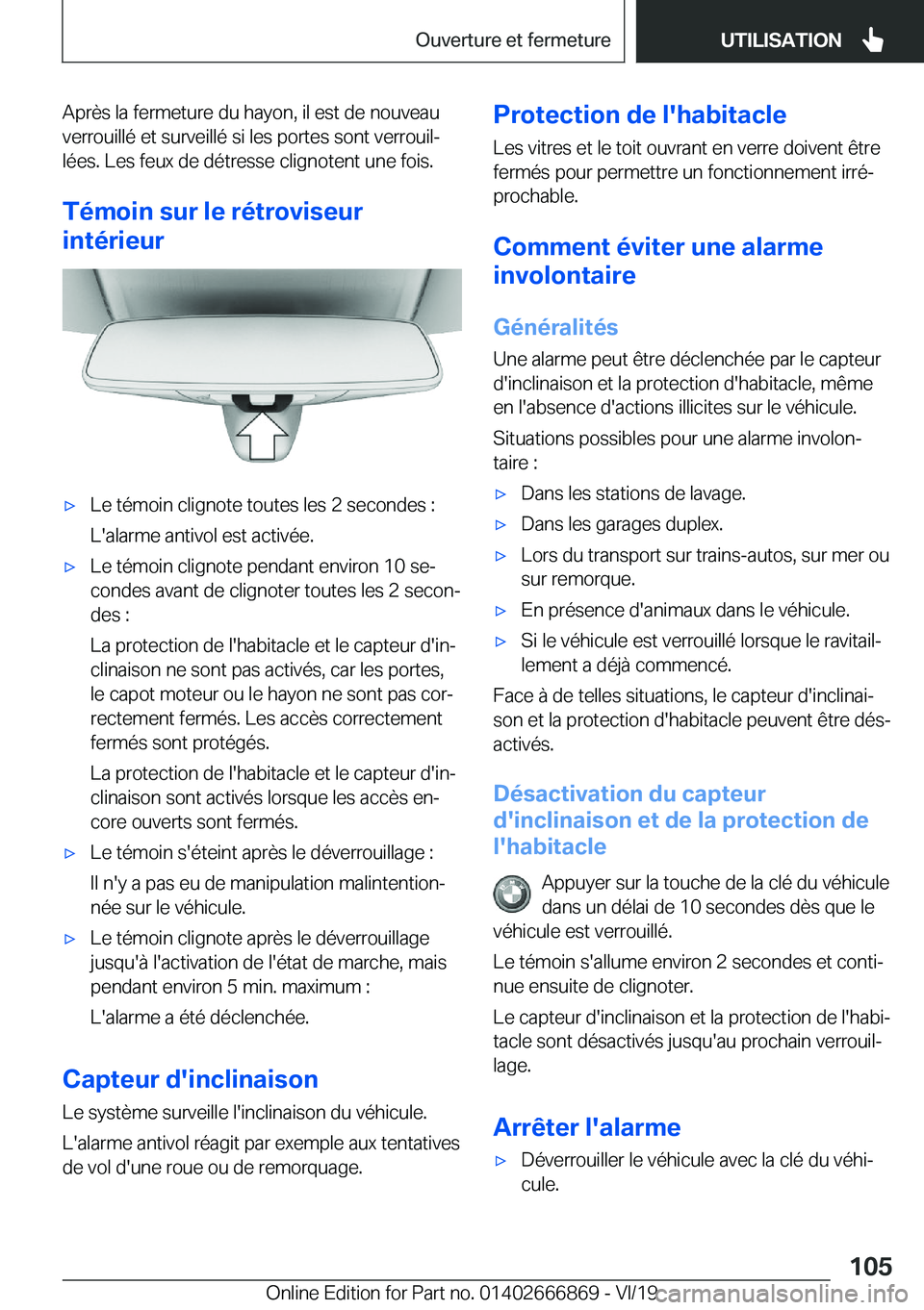 BMW X4 M 2020  Notices Demploi (in French) �A�p�r�è�s��l�a��f�e�r�m�e�t�u�r�e��d�u��h�a�y�o�n�,��i�l��e�s�t��d�e��n�o�u�v�e�a�u
�v�e�r�r�o�u�i�l�l�é��e�t��s�u�r�v�e�i�l�l�é��s�i��l�e�s��p�o�r�t�e�s��s�o�n�t��v�e�r�r�o�u�i�lj