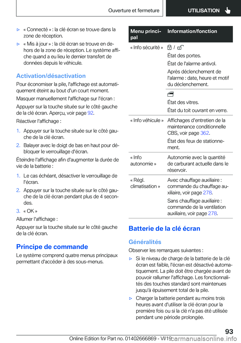 BMW X4 M 2020  Notices Demploi (in French) 'x�k��C�o�n�n�e�c�t�é��{��:��l�a��c�l�é��é�c�r�a�n��s�e��t�r�o�u�v�e��d�a�n�s��l�a�z�o�n�e��d�e��r�é�c�e�p�t�i�o�n�.'x�k��M�i�s��