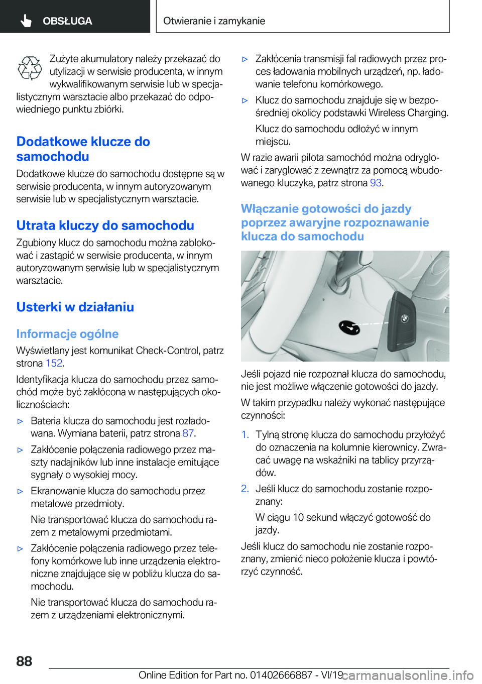 BMW X4 M 2020  Instrukcja obsługi (in Polish) �Z�u9�y�t�e��a�k�u�m�u�l�a�t�o�r�y��n�a�l�e9�y��p�r�z�e�k�a�z�a�