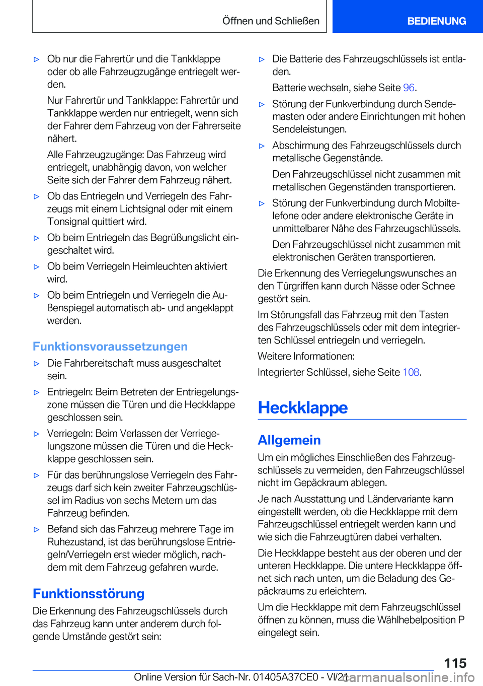 BMW X5 2022  Betriebsanleitungen (in German) x�O�b��n�u�r��d�i�e��F�a�h�r�e�r�t�