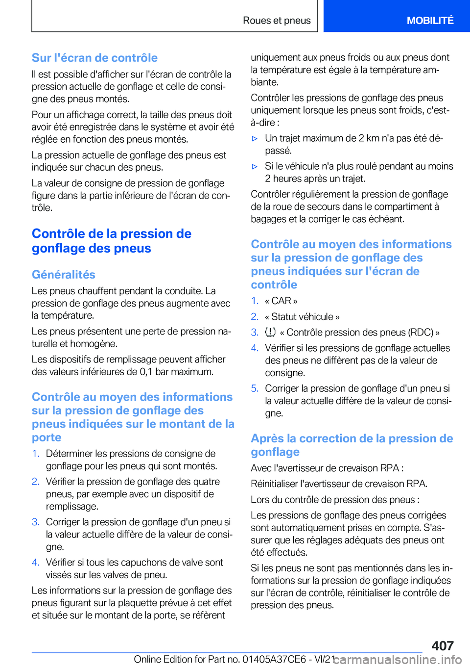 BMW X5 2022  Notices Demploi (in French) �S�u�r��l�'�é�c�r�a�n��d�e��c�o�n�t�r�