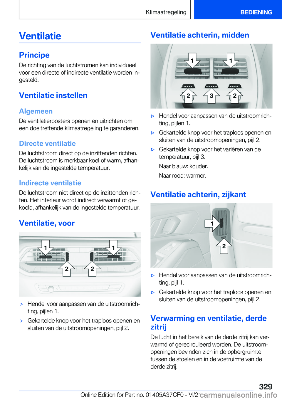BMW X5 2022  Instructieboekjes (in Dutch) �V�e�n�t�i�l�a�t�i�e
�P�r�i�n�c�i�p�e
�D�e��r�i�c�h�t�i�n�g��v�a�n��d�e��l�u�c�h�t�s�t�r�o�m�e�n��k�a�n��i�n�d�i�v�i�d�u�e�e�l �v�o�o�r��e�e�n��d�i�r�e�c�t�e��o�f��i�n�d�i�r�e�c�t�e��v�e�n�
