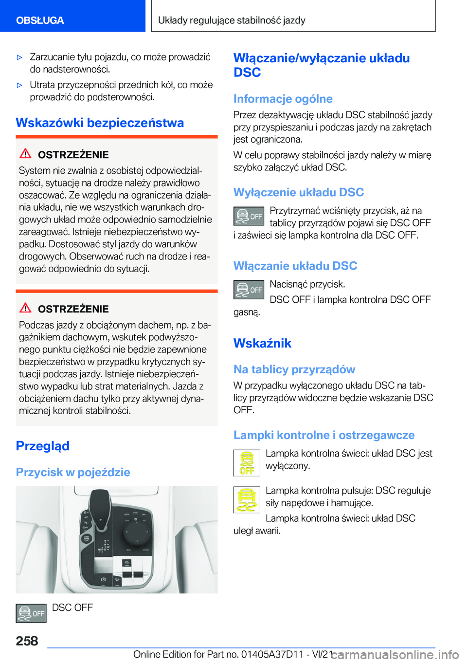 BMW X5 2022  Instrukcja obsługi (in Polish) 'x�Z�a�r�z�u�c�a�n�i�e��t�y�ł�u��p�o�j�a�z�d�u�,��c�o��m�o9�e��p�r�o�w�a�d�z�i�