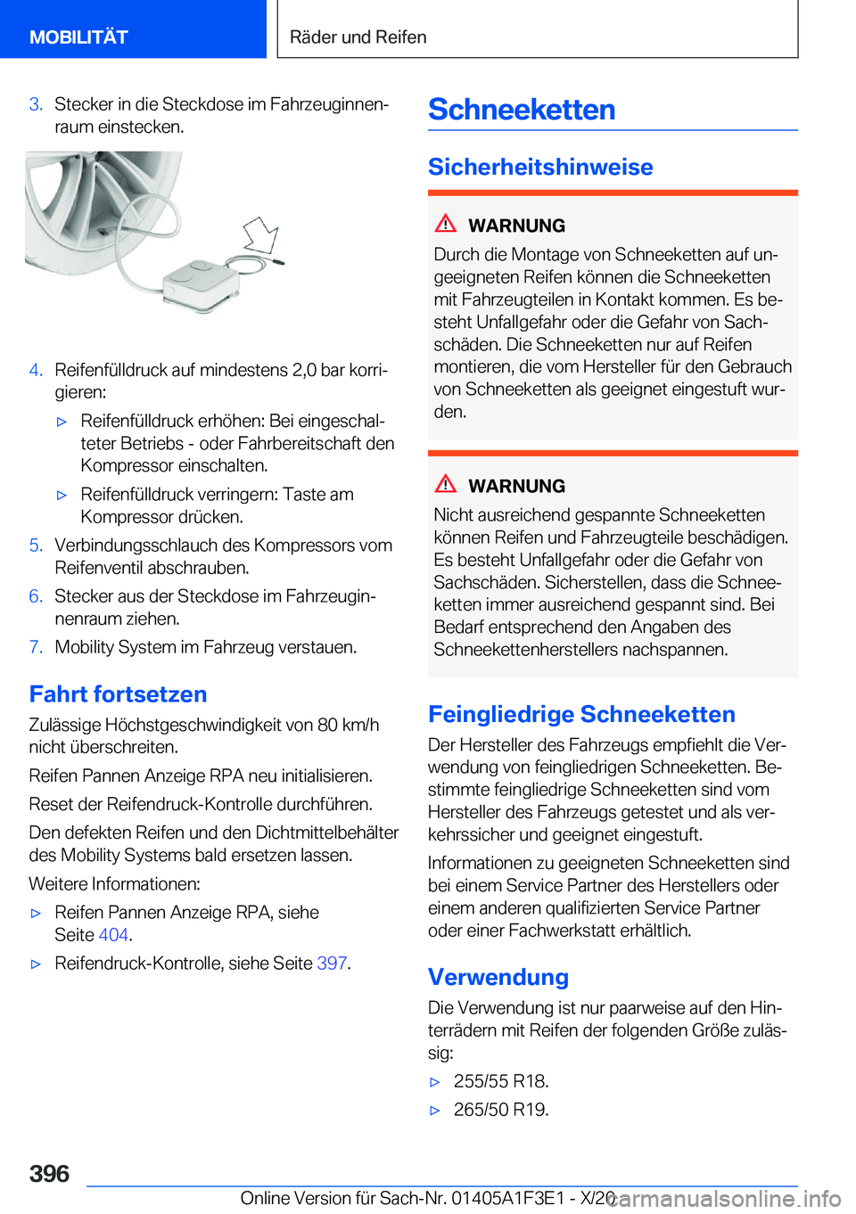 BMW X5 2021  Betriebsanleitungen (in German) �3�.�S�t�e�c�k�e�r��i�n��d�i�e��S�t�e�c�k�d�o�s�e��i�m��F�a�h�r�z�e�u�g�i�n�n�e�nj
�r�a�u�m��e�i�n�s�t�e�c�k�e�n�.�4�.�R�e�i�f�e�n�f�