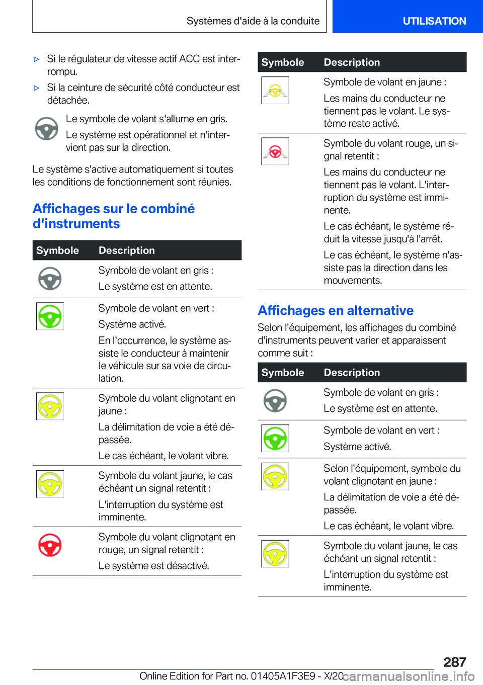 BMW X5 2021  Notices Demploi (in French) 'x�S�i��l�e��r�é�g�u�l�a�t�e�u�r��d�e��v�i�t�e�s�s�e��a�c�t�i�f��A�C�C��e�s�t��i�n�t�e�rj
�r�o�m�p�u�.'x�S�i��l�a��c�e�i�n�t�u�r�e��d�e��s�é�c�u�r�i�t�é��c�