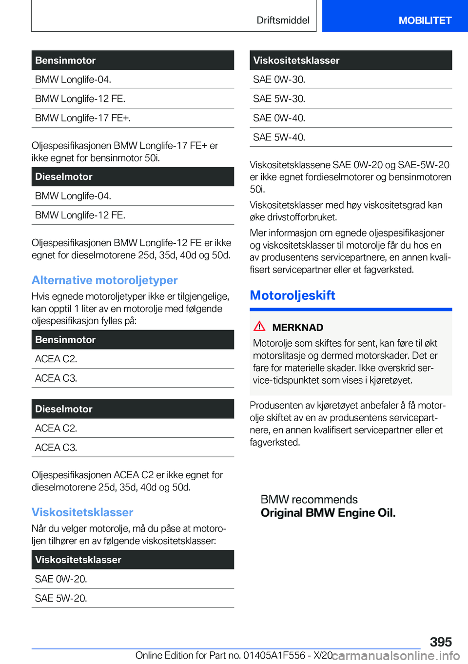 BMW X5 2021  InstruksjonsbØker (in Norwegian) �B�e�n�s�i�n�m�o�t�o�r�B�M�W��L�o�n�g�l�i�f�e�-�0�4�.�B�M�W��L�o�n�g�l�i�f�e�-�1�2��F�E�.�B�M�W��L�o�n�g�l�i�f�e�-�1�7��F�E�+�.
�O�l�j�e�s�p�e�s�i�f�i�k�a�s�j�o�n�e�n��B�M�W��L�o�n�g�l�i�f�e�-�