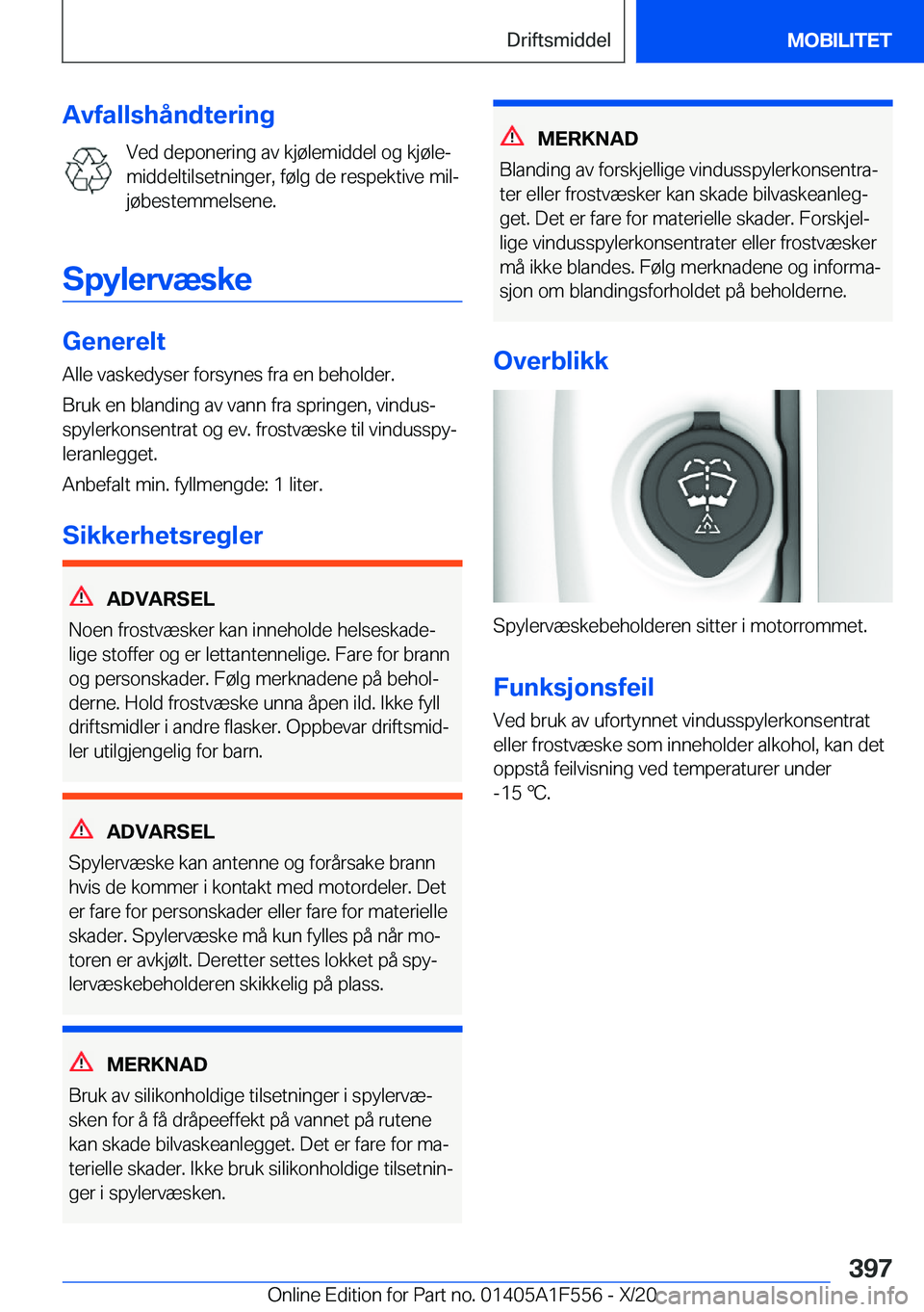 BMW X5 2021  InstruksjonsbØker (in Norwegian) �A�v�f�a�l�l�s�h�å�n�d�t�e�r�i�n�g�V�e�d��d�e�p�o�n�e�r�i�n�g��a�v��k�j�