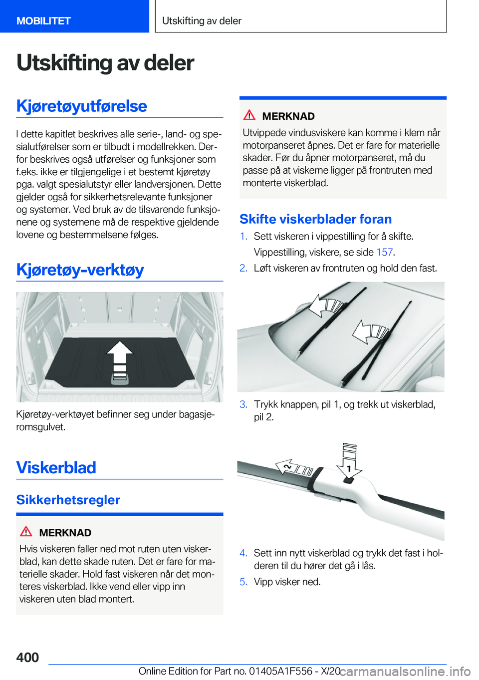 BMW X5 2021  InstruksjonsbØker (in Norwegian) �U�t�s�k�i�f�t�i�n�g��a�v��d�e�l�e�r�K�j�
