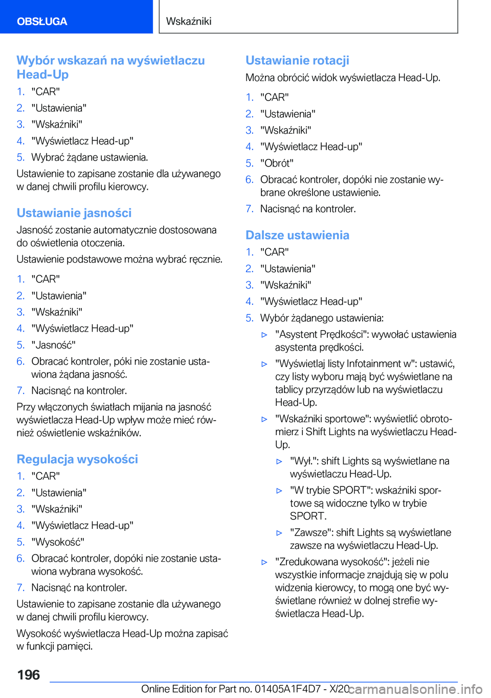BMW X5 2021  Instrukcja obsługi (in Polish) �W�y�b�
