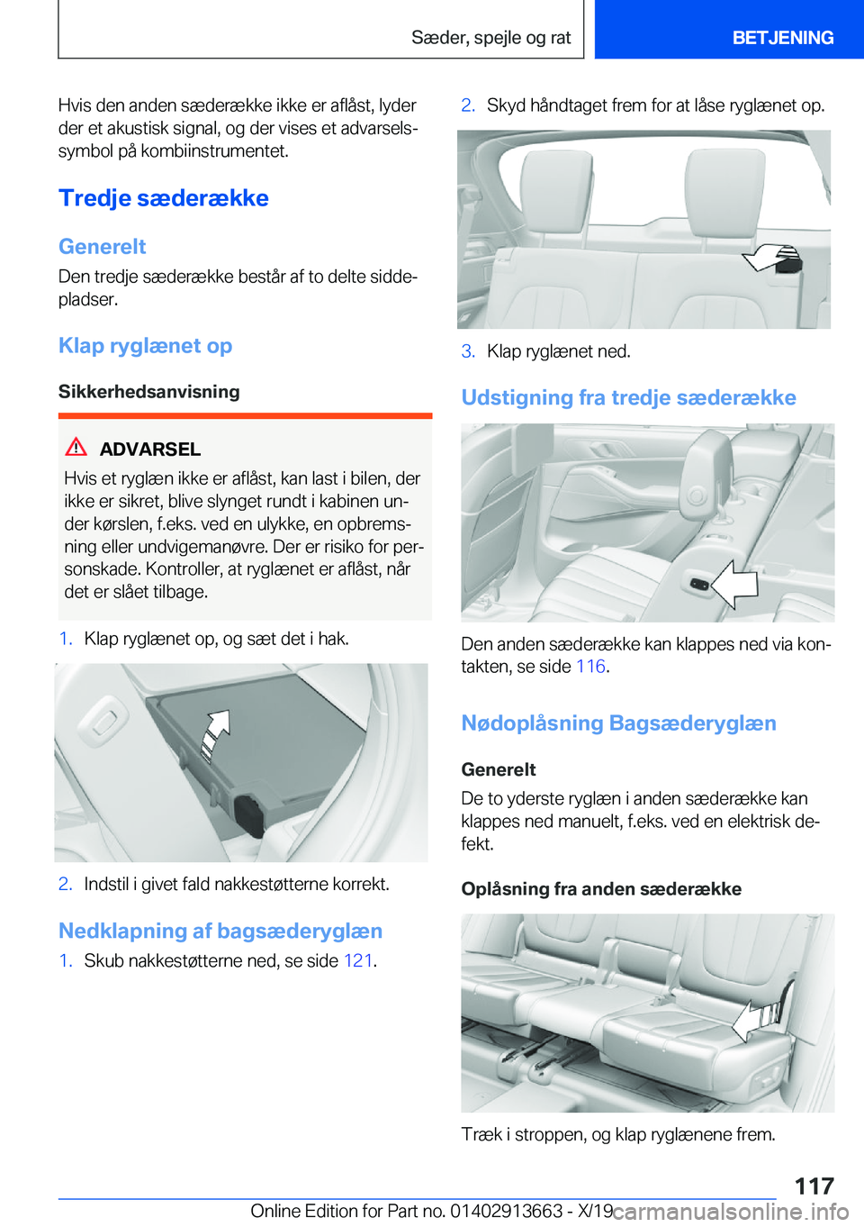 BMW X5 2020  InstruktionsbØger (in Danish) �H�v�i�s��d�e�n��a�n�d�e�n��s�æ�d�e�r�æ�k�k�e��i�k�k�e��e�r��a�f�l�å�s�t�,��l�y�d�e�r�d�e�r��e�t��a�k�u�s�t�i�s�k��s�i�g�n�a�l�,��o�g��d�e�r��v�i�s�e�s��e�t��a�d�v�a�r�s�e�l�sj�s�y�