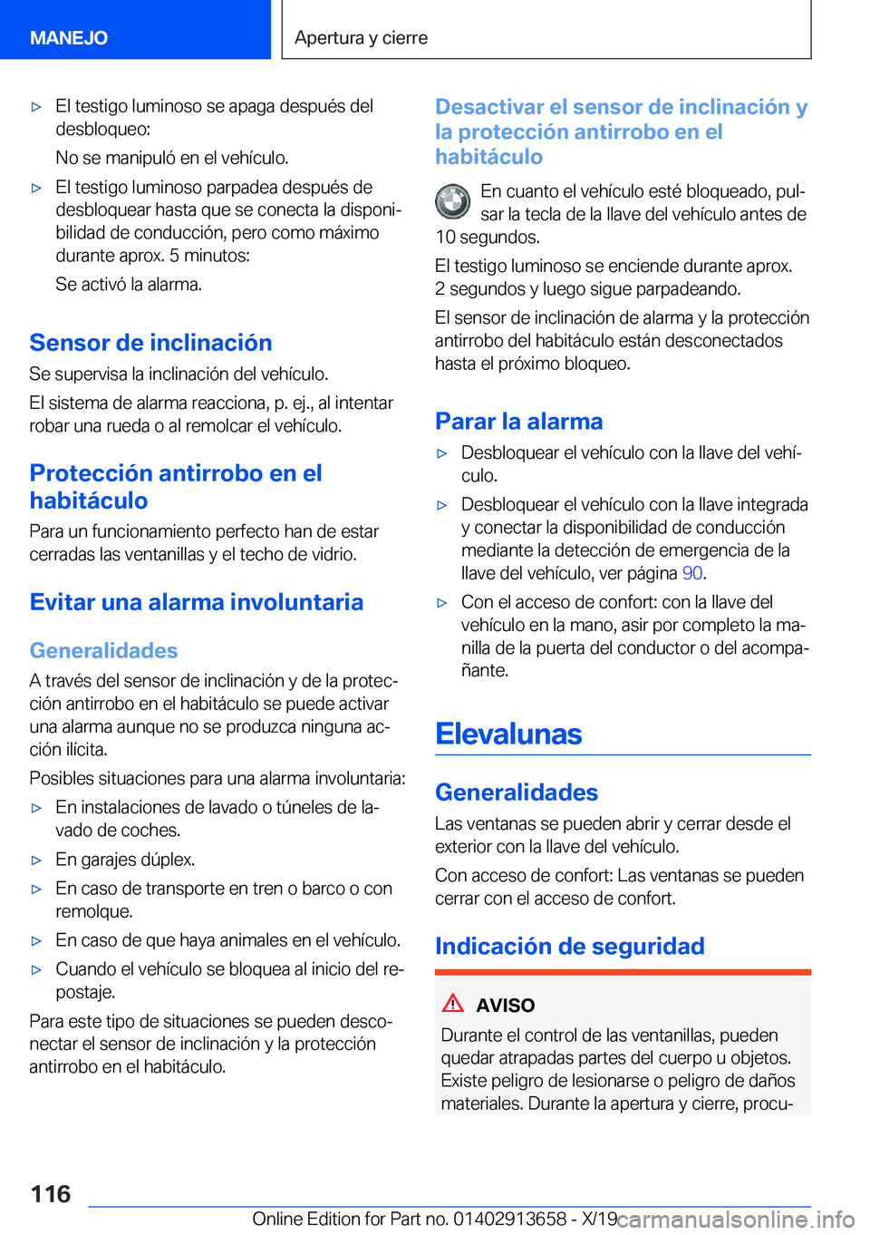 BMW X5 2020  Manuales de Empleo (in Spanish) x�E�l��t�e�s�t�i�g�o��l�u�m�i�n�o�s�o��s�e��a�p�a�g�a��d�e�s�p�u�