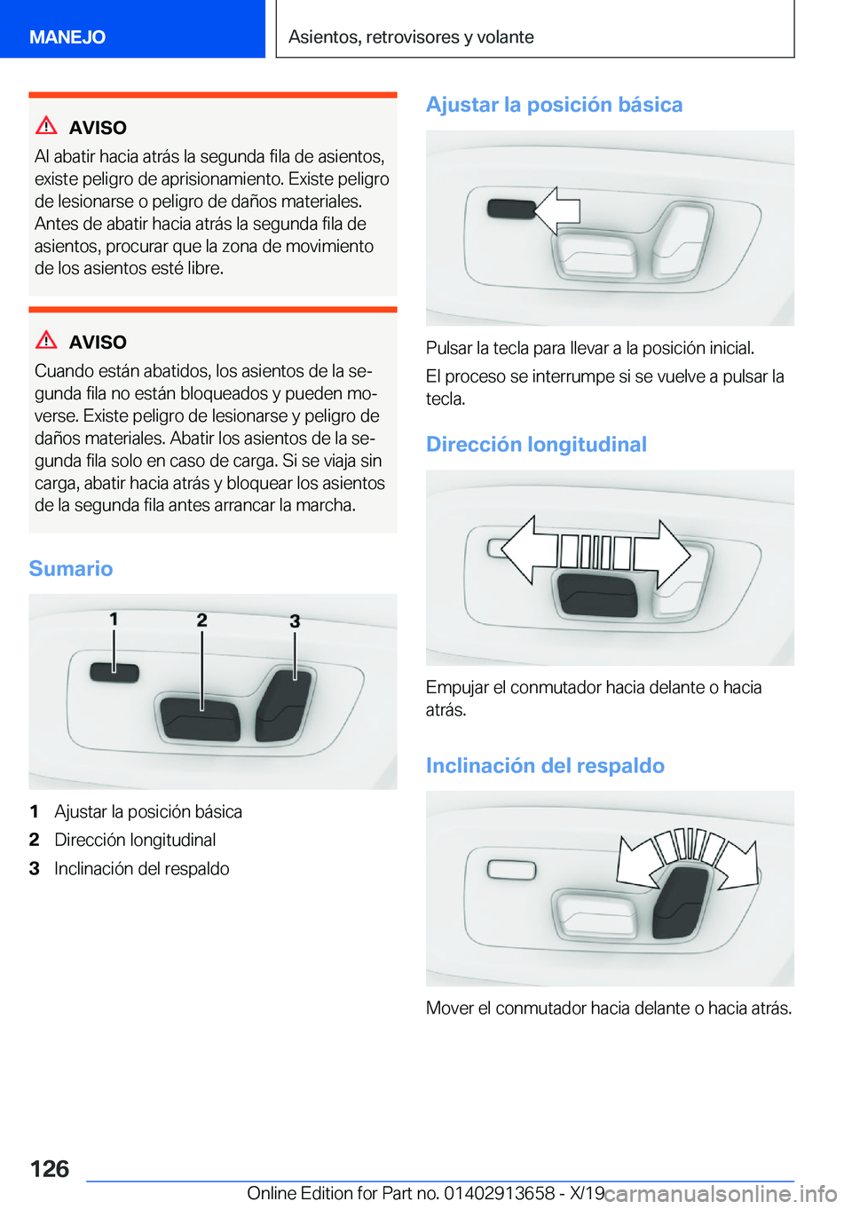 BMW X5 2020  Manuales de Empleo (in Spanish) �A�V�I�S�O
�A�l��a�b�a�t�i�r��h�a�c�i�a��a�t�r�
