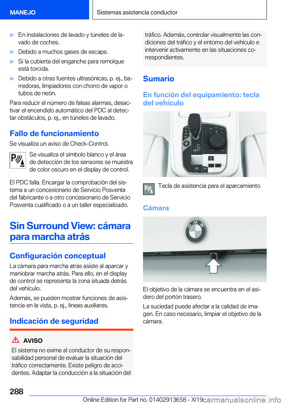 BMW X5 2020  Manuales de Empleo (in Spanish) x�E�n��i�n�s�t�a�l�a�c�i�o�n�e�s��d�e��l�a�v�a�d�o��y��t�