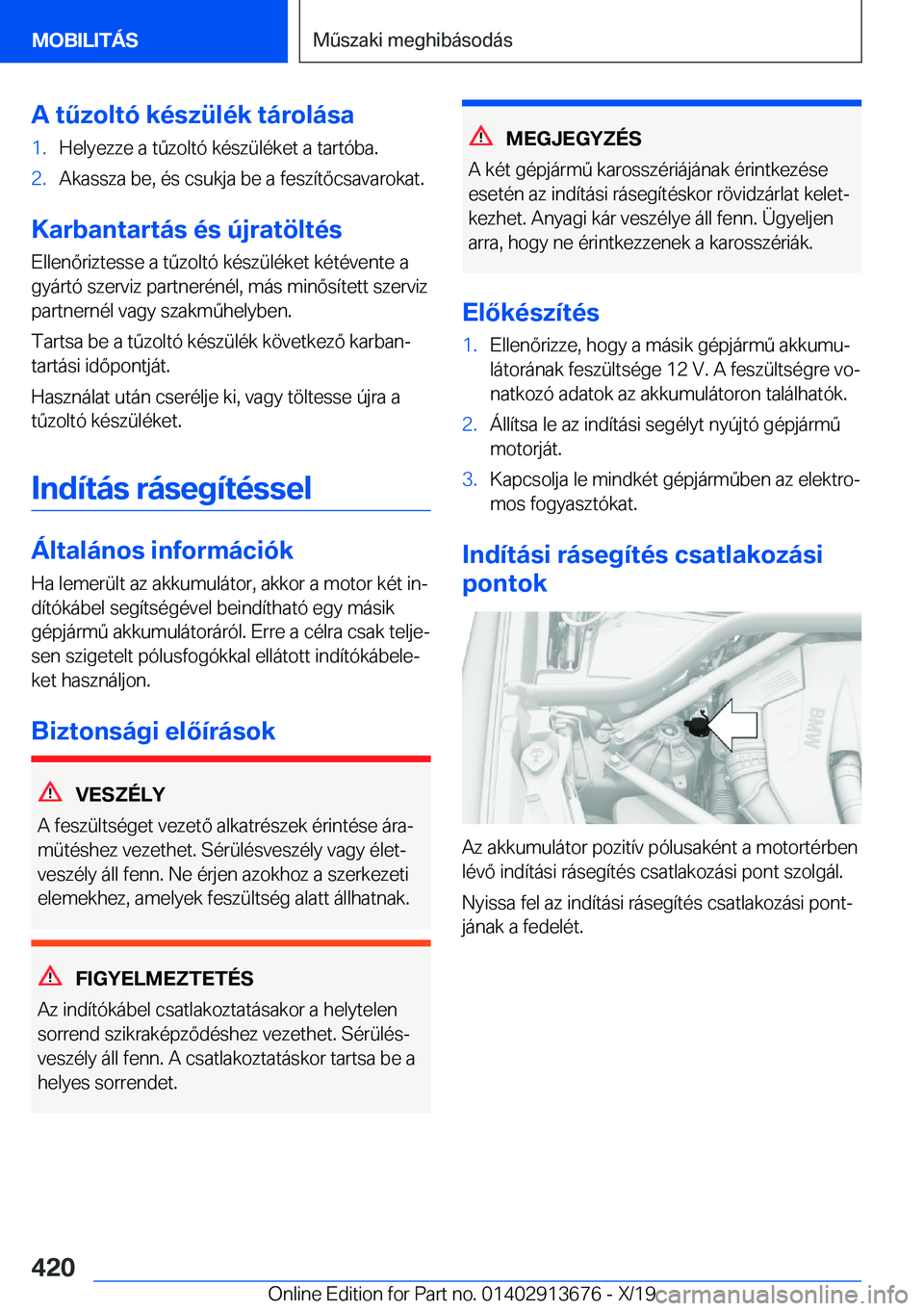 BMW X5 2020  Kezelési útmutató (in Hungarian) �A��t2�z�o�l�t�
