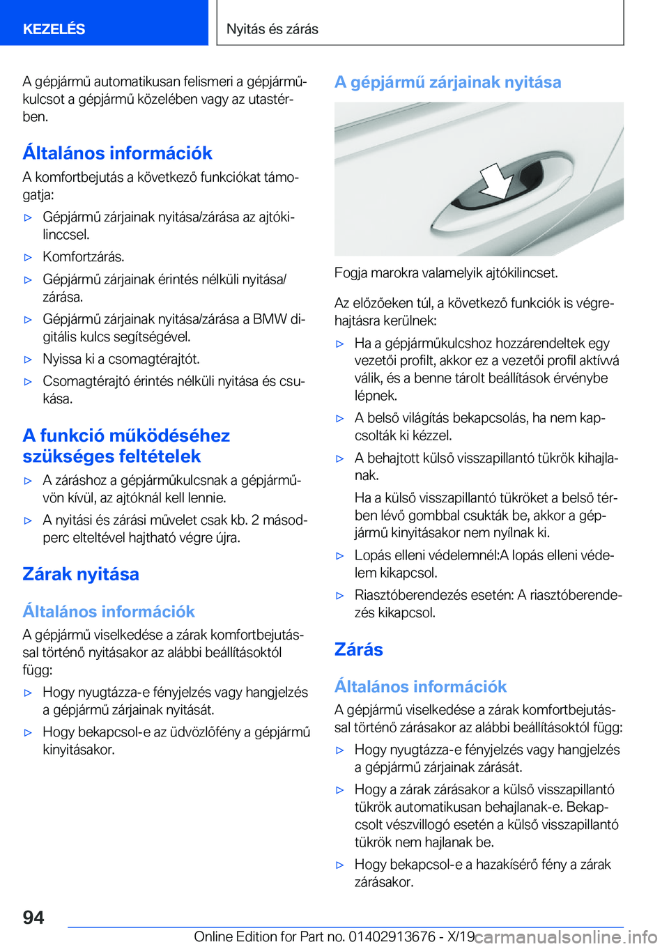 BMW X5 2020  Kezelési útmutató (in Hungarian) �A��g�
